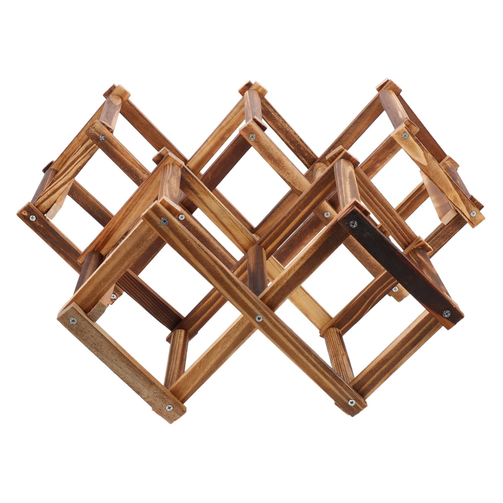 KICHOUSE 2pcs Wine Racks Foldable Wine Storage Shelf for Home Bar Compact Design for Easy Assembly