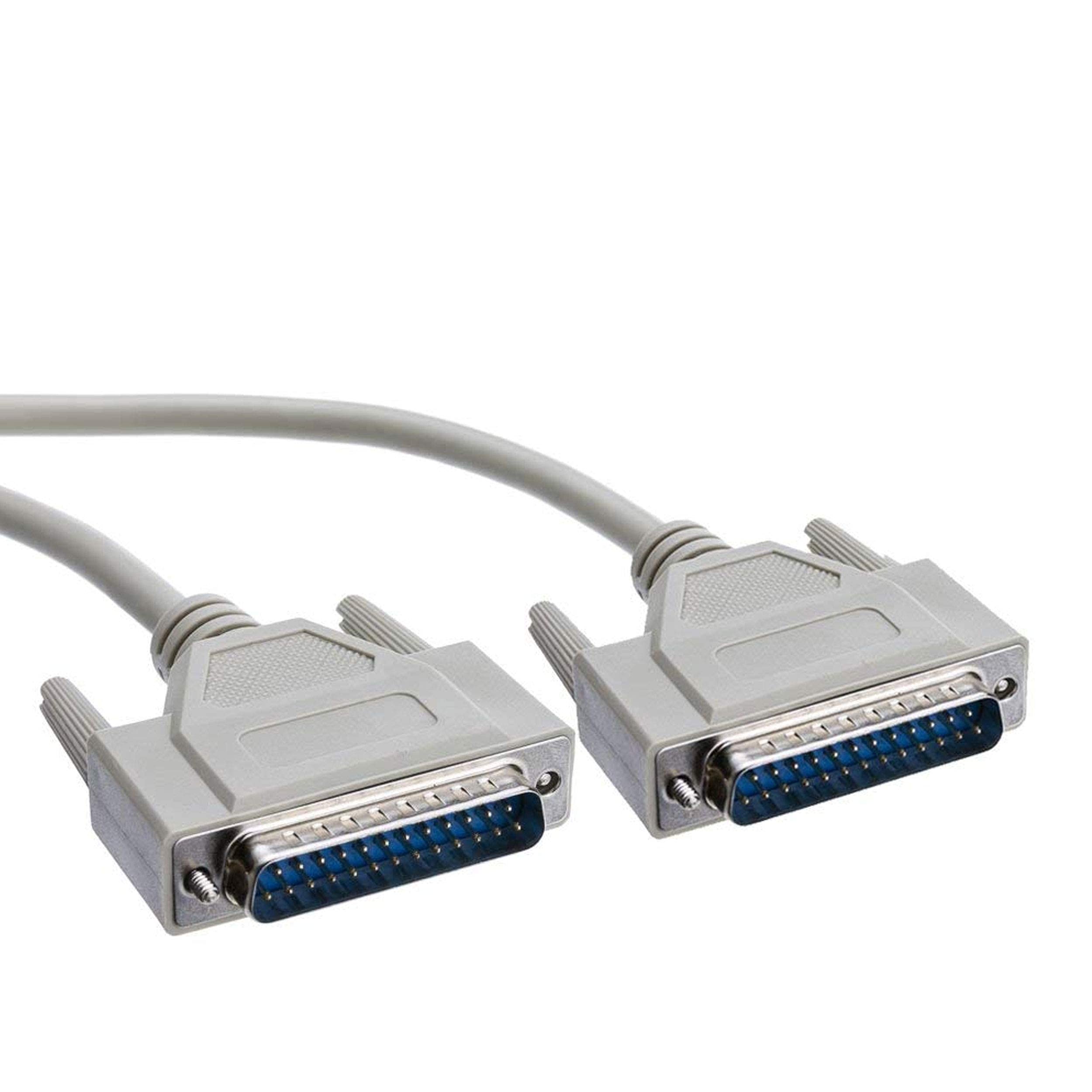 InstallerParts (10 Pack 6 ft DB25 Male to Male Serial Cable 25C Straight