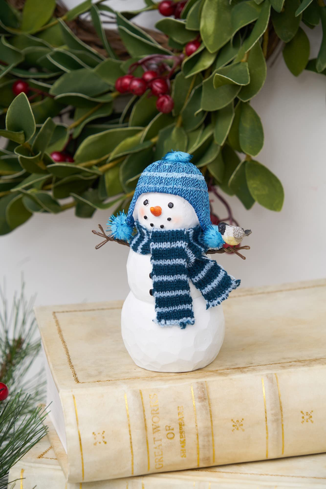 Amazon.com: GALLERIE II Cute Snowman w/Blue Plaid Scarf