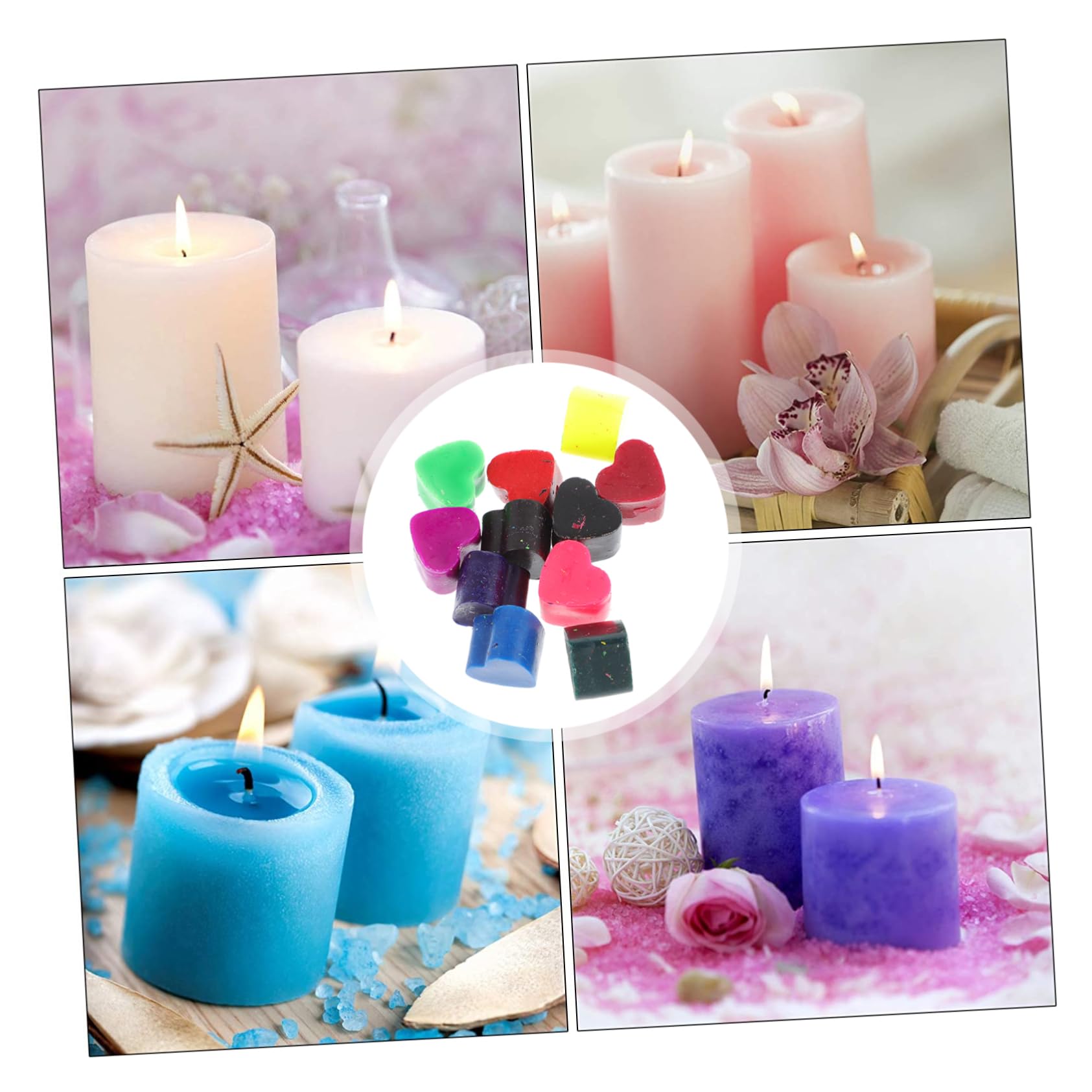 NUOBESTY 3 Set Blocchi Per A Cera Di Di Soia Candele Per Le Donne Personalizzata Candele Colorate Che Fa Il Color 11 Pezzi * 3