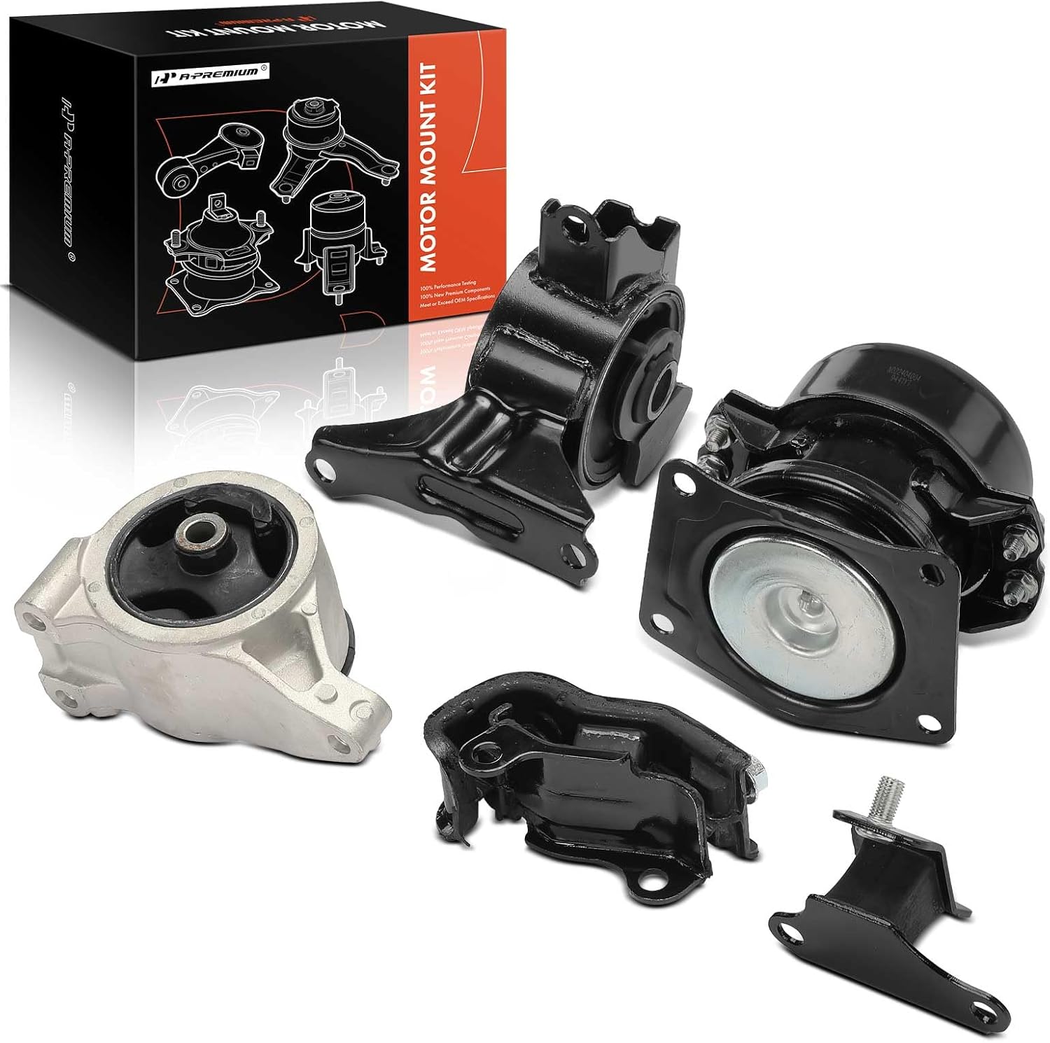 A-Premium 5PCS Engine Motor Mount and Transmission Mount Set Compatible with Honda Pilot 2005 3.5L, Automatic Transmission