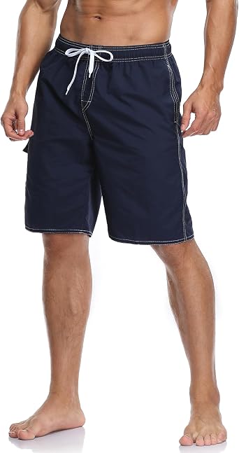 Men's Quick Dry Swim Trunks Board Shorts Swimwear Bathing Suits | Swimwear, Bathing Suit, Lightweight, Breathable, Drawstring Waist, Side Pockets, Above Knee, Surf, Beach,Gym, Vacation
