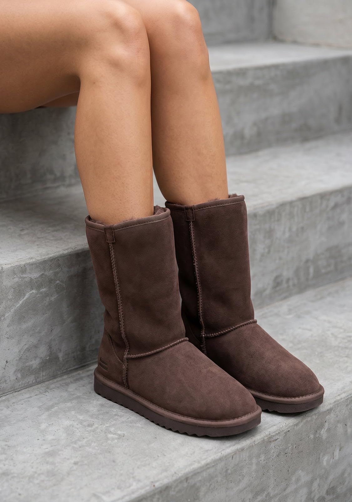 D.Franklin Buty Australijskie Damskie Nordic Lite High Basic w kolorze czekoladowym - Buty Damskie - Moda Casual - Rozmiar (36) - Model nordic