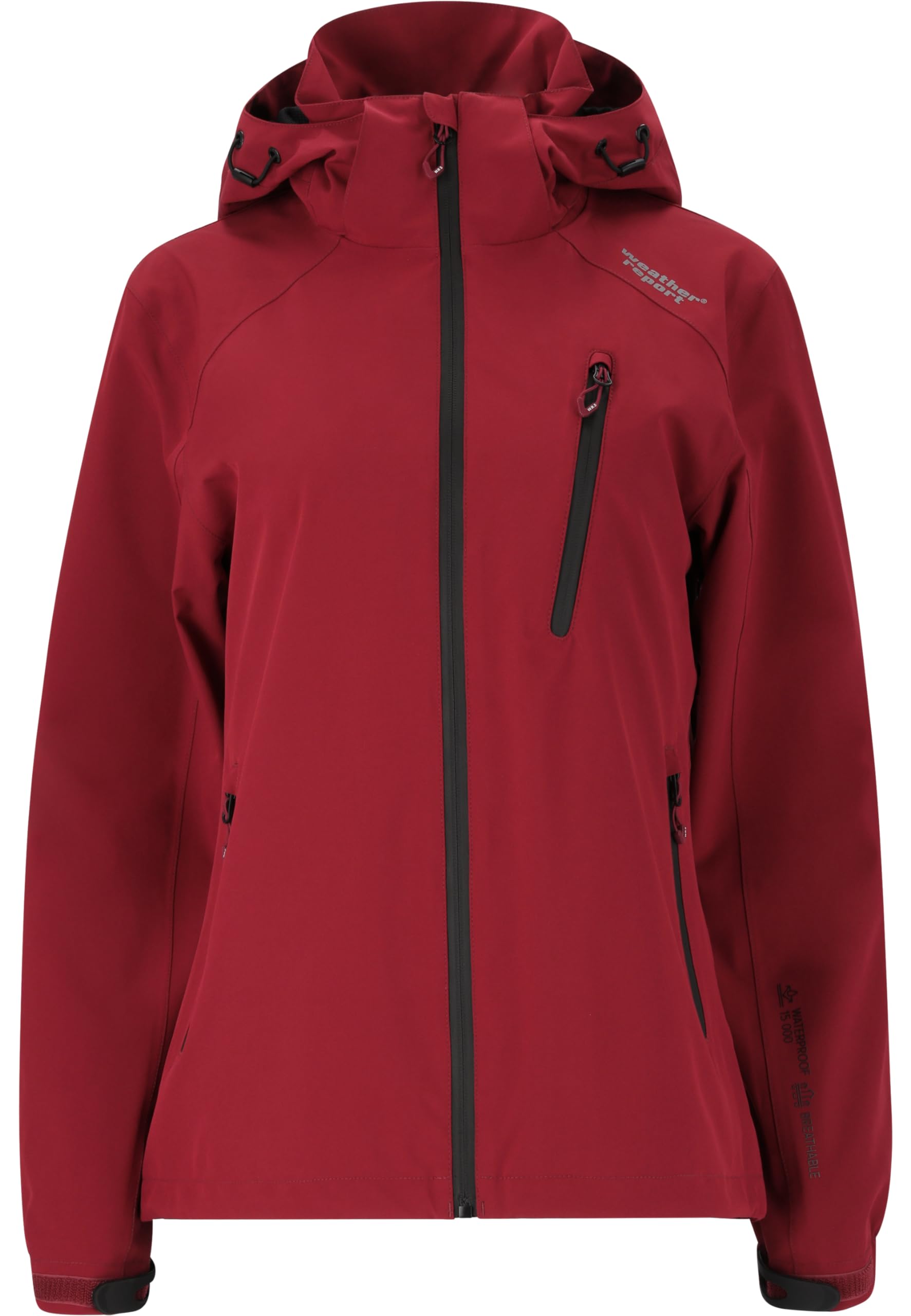 WEATHER REPORT Damen Camelia Regenjacke | Wasserdicht (15.000 mm), atmungsaktiv & PFC-frei. Mit verstellbarer Kapuze, reflektierenden Details & YKK-Reißverschluss.