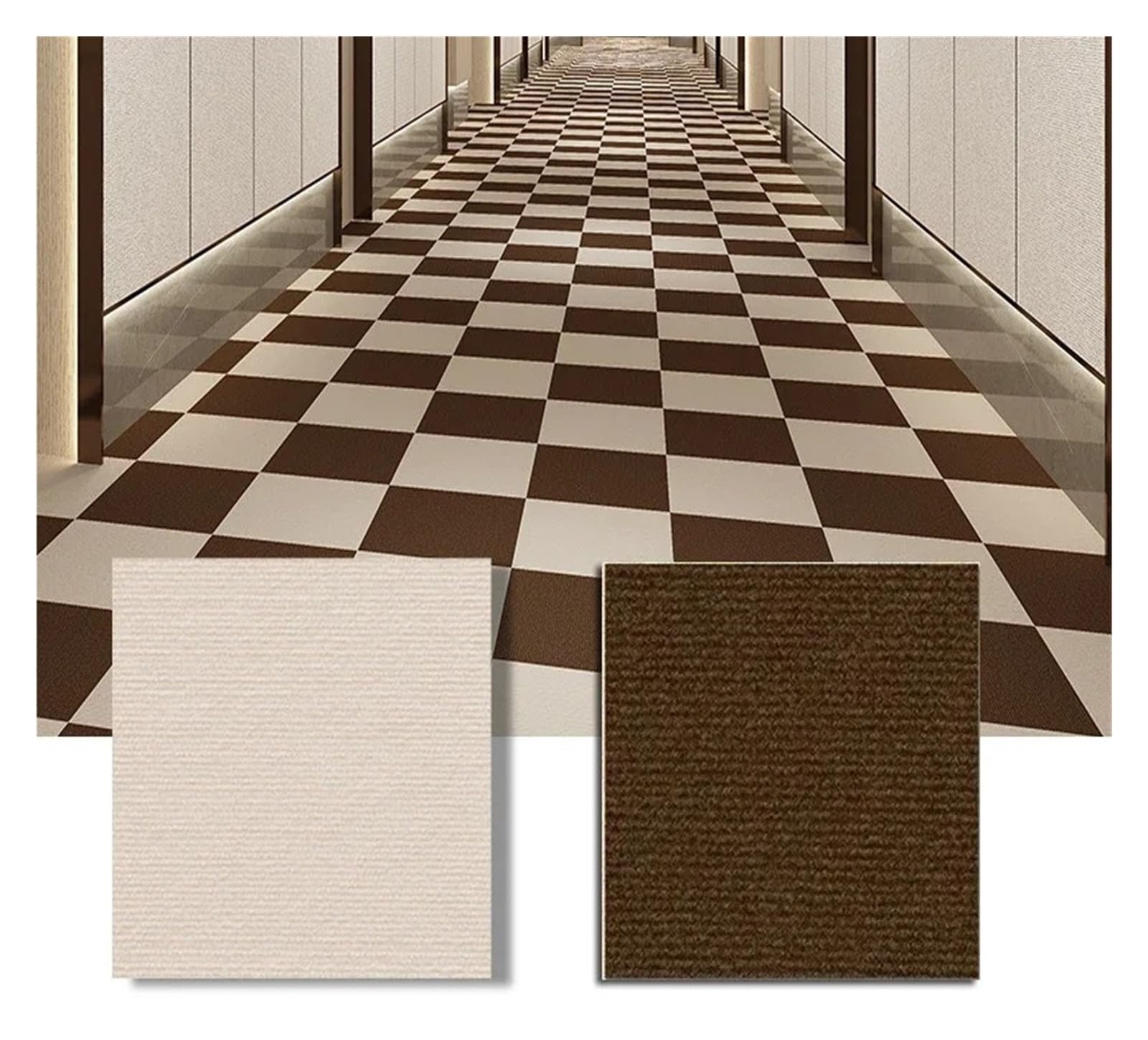Rutdcjkne Khaki And Brown Carpet Tiles Peel And Stick, Self-Adhesive Carpet Tiles 30X30cm 20/40 Pcs Multicolor(,40Pcs)