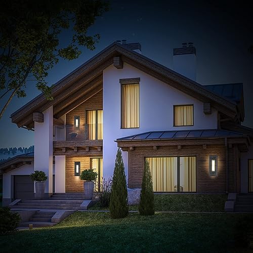 Miniatura 6 de Luces de pared al aire libre del atardecer al amanecer, lámparas de porche al aire libre, aplique de pared del atardecer al amanecer, lámparas de