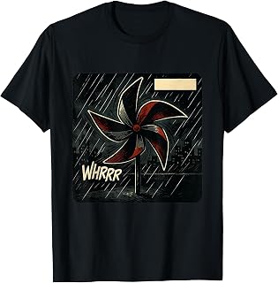 Gráfico Novela Arte Pinwheel Spinning Viento Rotación Remolino Camiseta