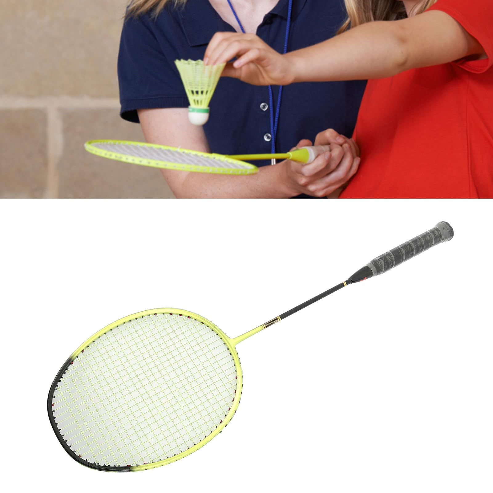 Emoshayoga Racchetta da Badminton in Fibra di Carbonio Ultraleggera Ad Alta Resistenza Progettata per Cortili e Palestre 1 Pezzo