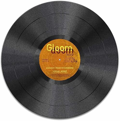 Miniatura 7 de Alfombrilla de mouse redonda antideslizante, disco de vinilo vintage WIRESTER blanco y marrón para el hogar, la oficina y el escritorio de juegos