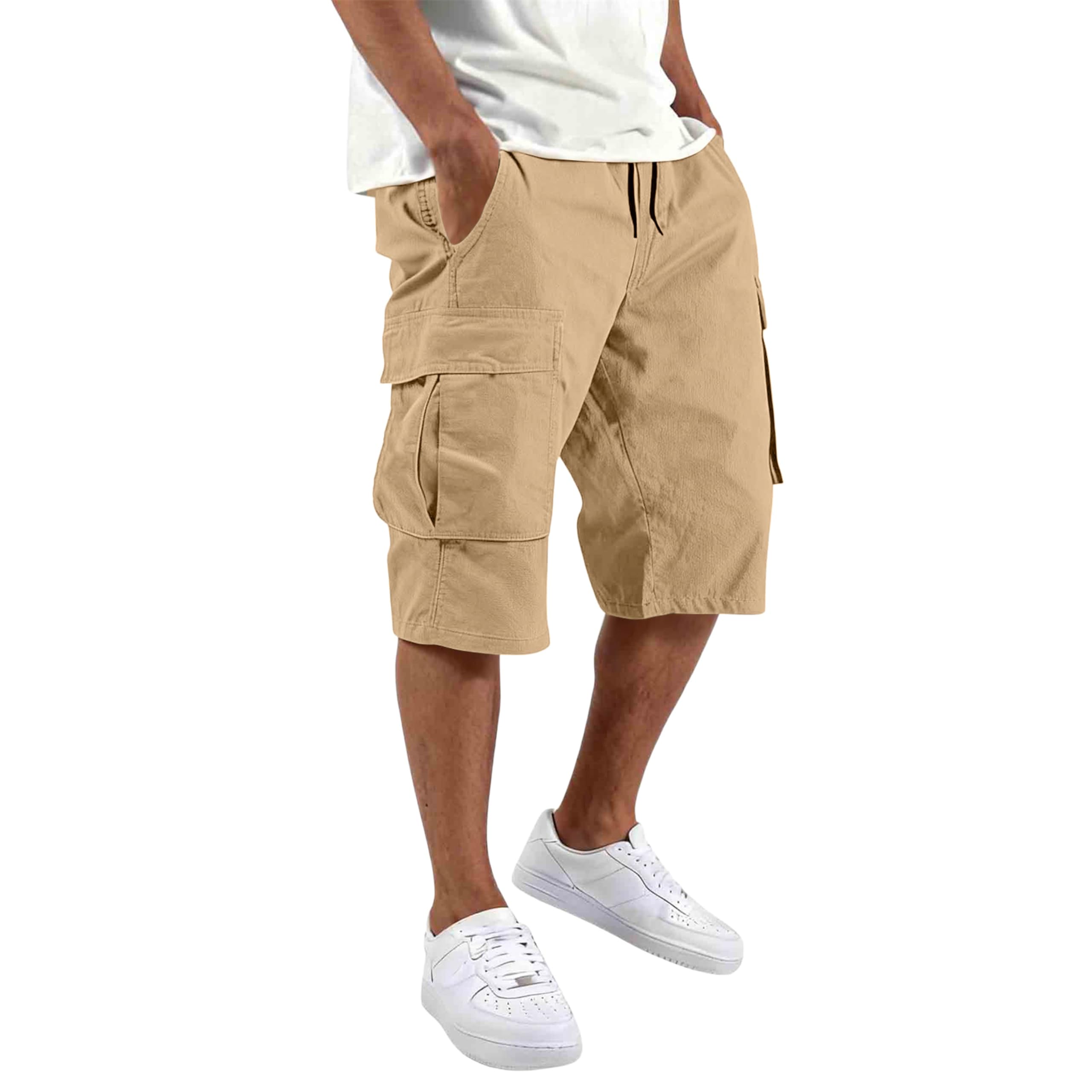 MOKBAY Men's Cargo Shorts Sport Elastic Military Trousers Summer Lightweight Short Shorts Pocket Hiking Work Bermuda Bermuda Shorts - 1