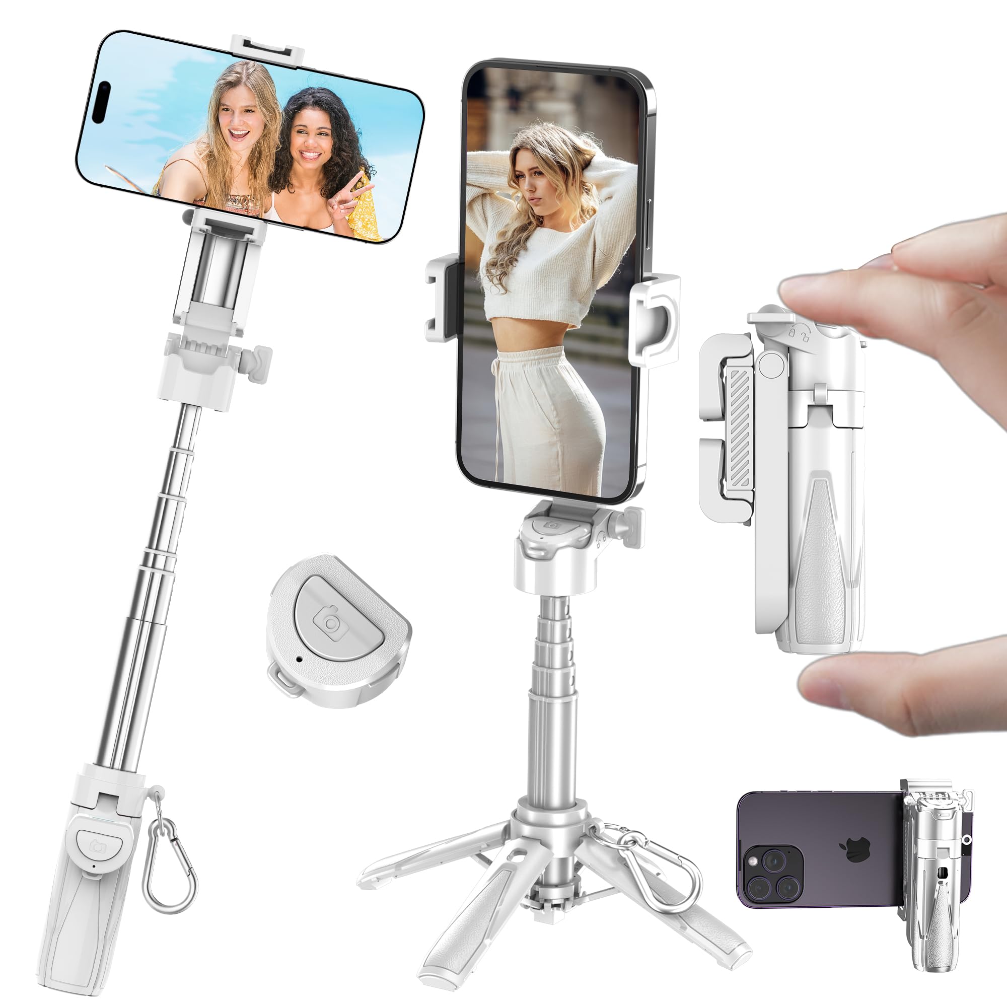 New P15 Mini Selfie Stick Tripod 3 In 1 Phone Stand With Detachable Remote For Vlog Telescopic Multifunctional Tripod Portable - 44 - View #9