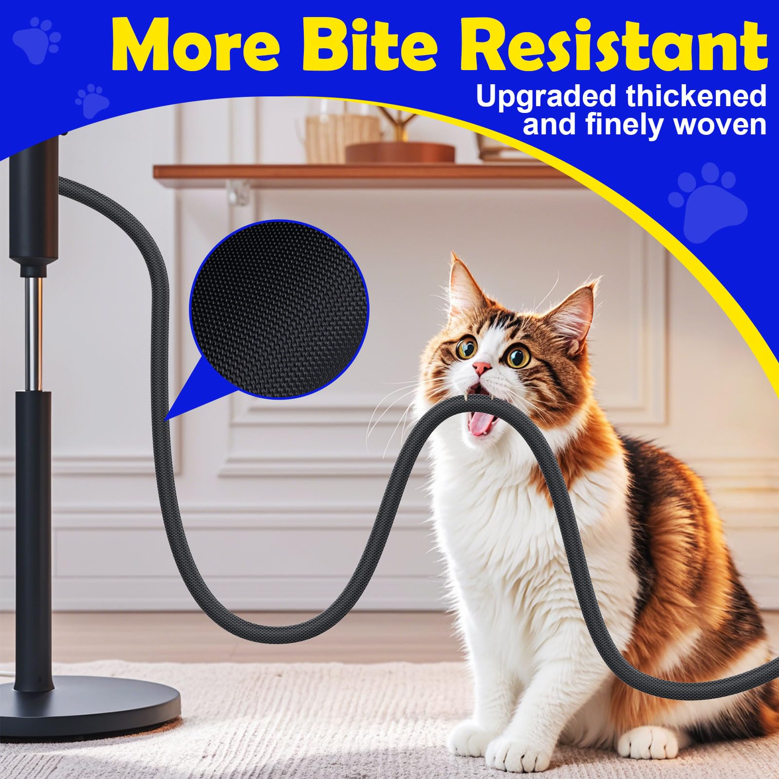 REFLYING Cable Tidy Sleeve 3 Meters-9.5mm, Black Cable Protector Keep Dogs Cats Pets from Chewing Cords - Image 4