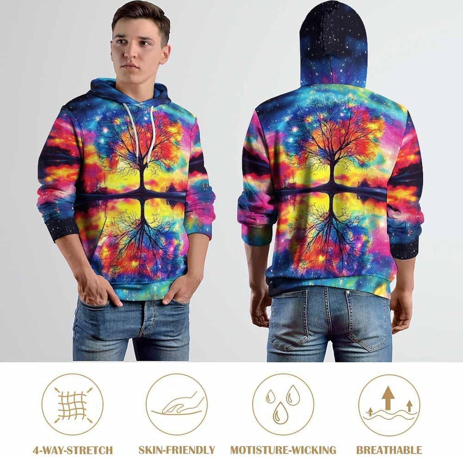 Mens Womens Novelty Hoodies 3D Graphic Printed Long Sleeved Hooded Sweatshirt S-6XL - Image 6