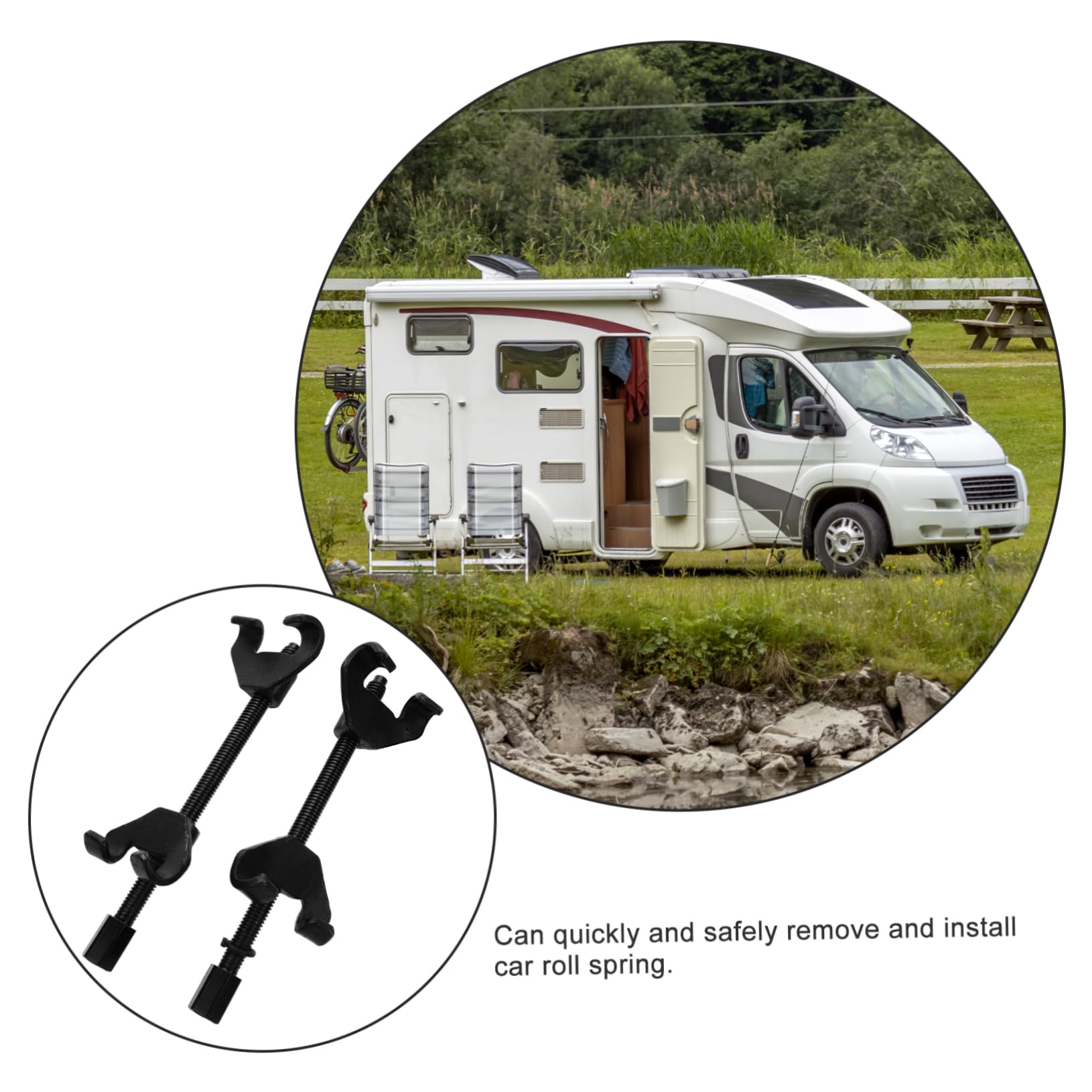 Unomor Professional Spring Removal Tool 2pcs Strut Spring Compressor Easy Install Disassemble for Auto Repair