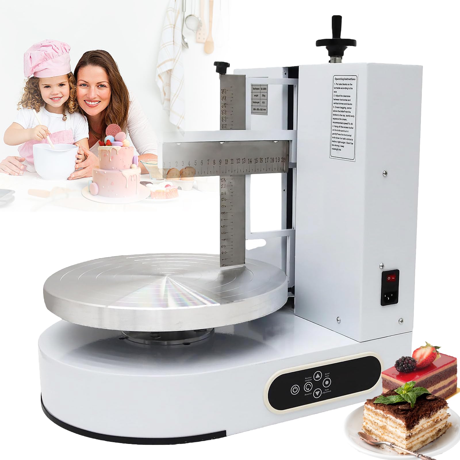 Herramienta automática de decoración de pasteles, control inteligente, máquina alisadora de glaseado para una decoración perfecta de crema de mantequilla, accesorio esencial para hornear tartas de