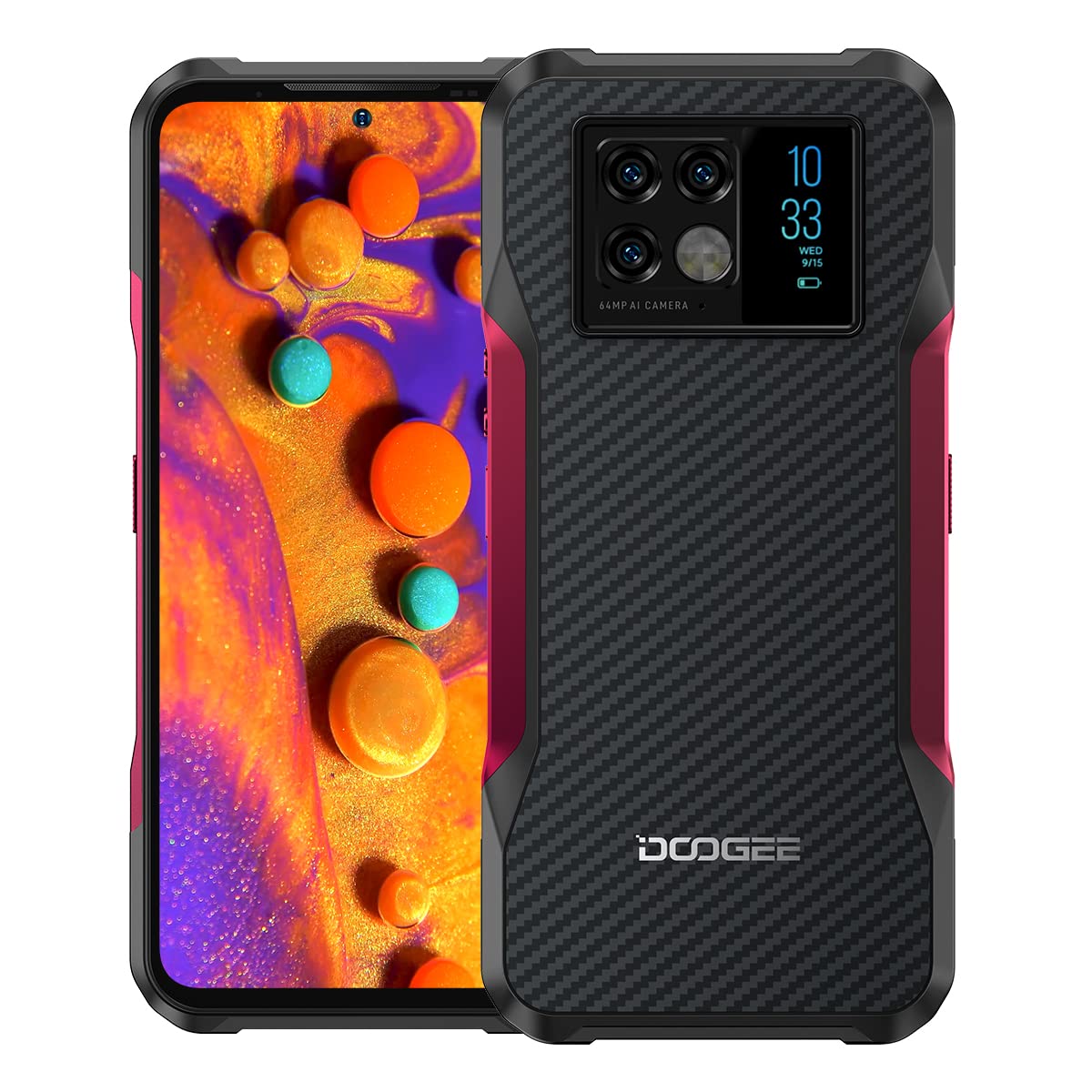schermo mobile resistente 5g doogee 6.4 pollici amoled tripleslim