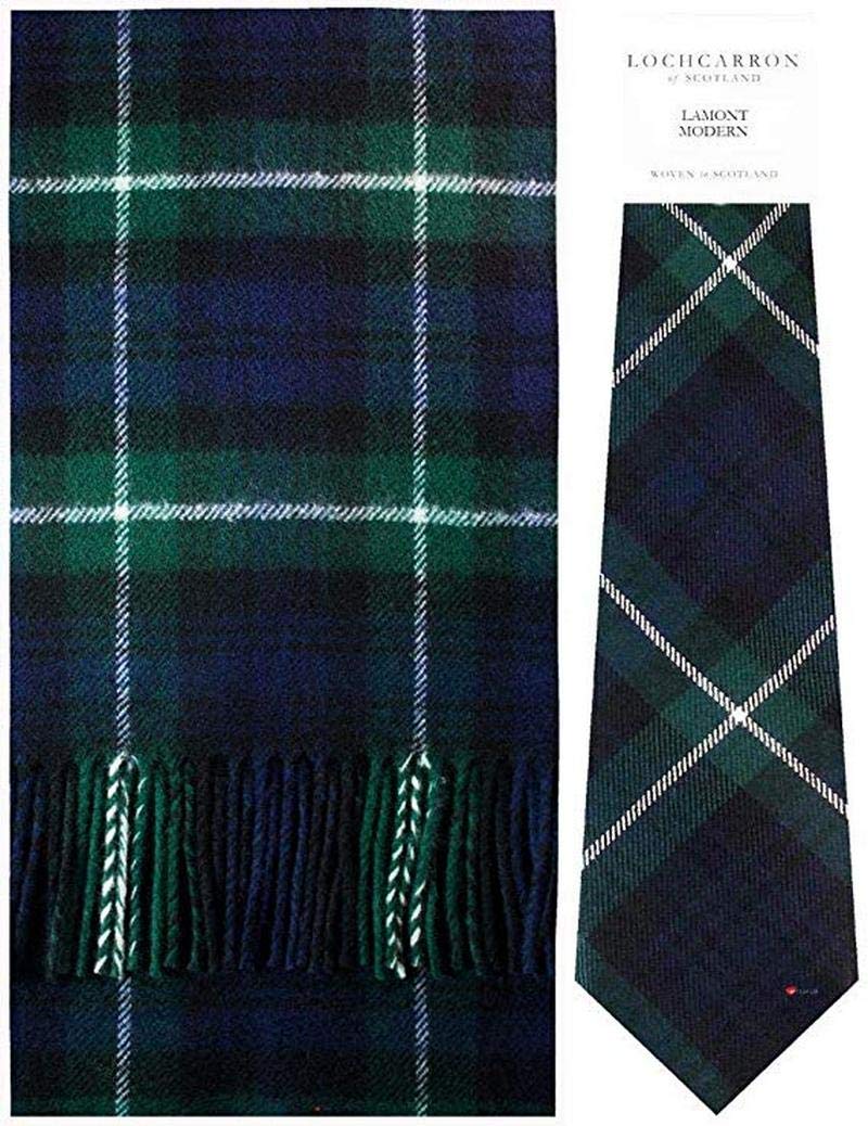 Bufanda y corbata Lamont Modern Tartan para bodas de invierno 2