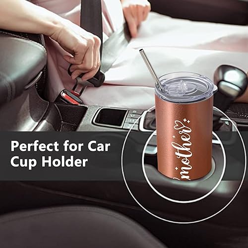 Miniatura 3 de Lifecapido Regalo de propuesta de padrinos, vaso delgado de 20 onzas con tarjeta de felicitación, regalo para padrinos para Navidad, cumpleaños, día