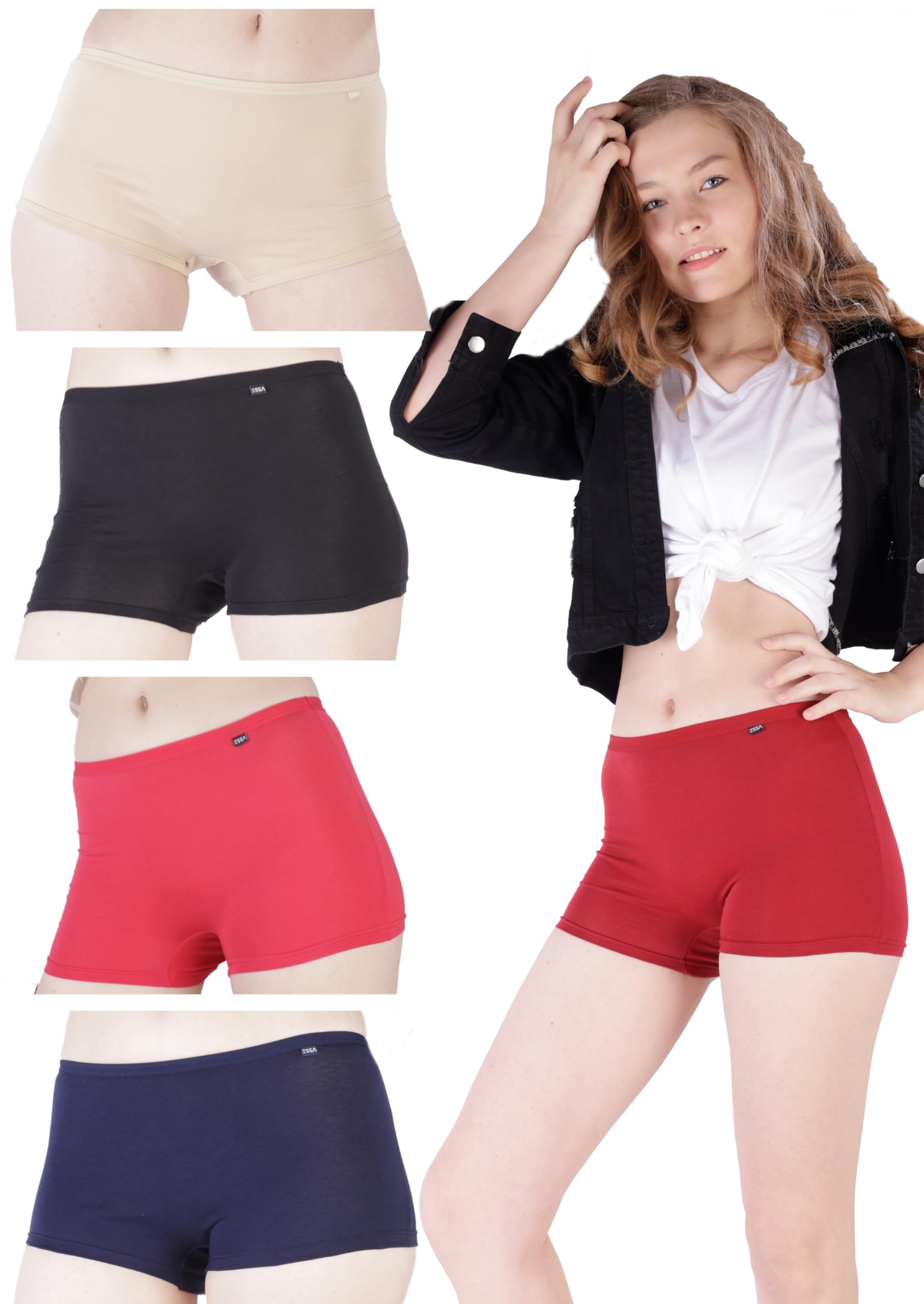 Miss Fit Women’s Cotton Boyshorts|Soft & Stretchy, Full Coverage Panties | Seamless Feel, Smooth Innerwear &Underwear|Comfortable for Women & Girls-image-36