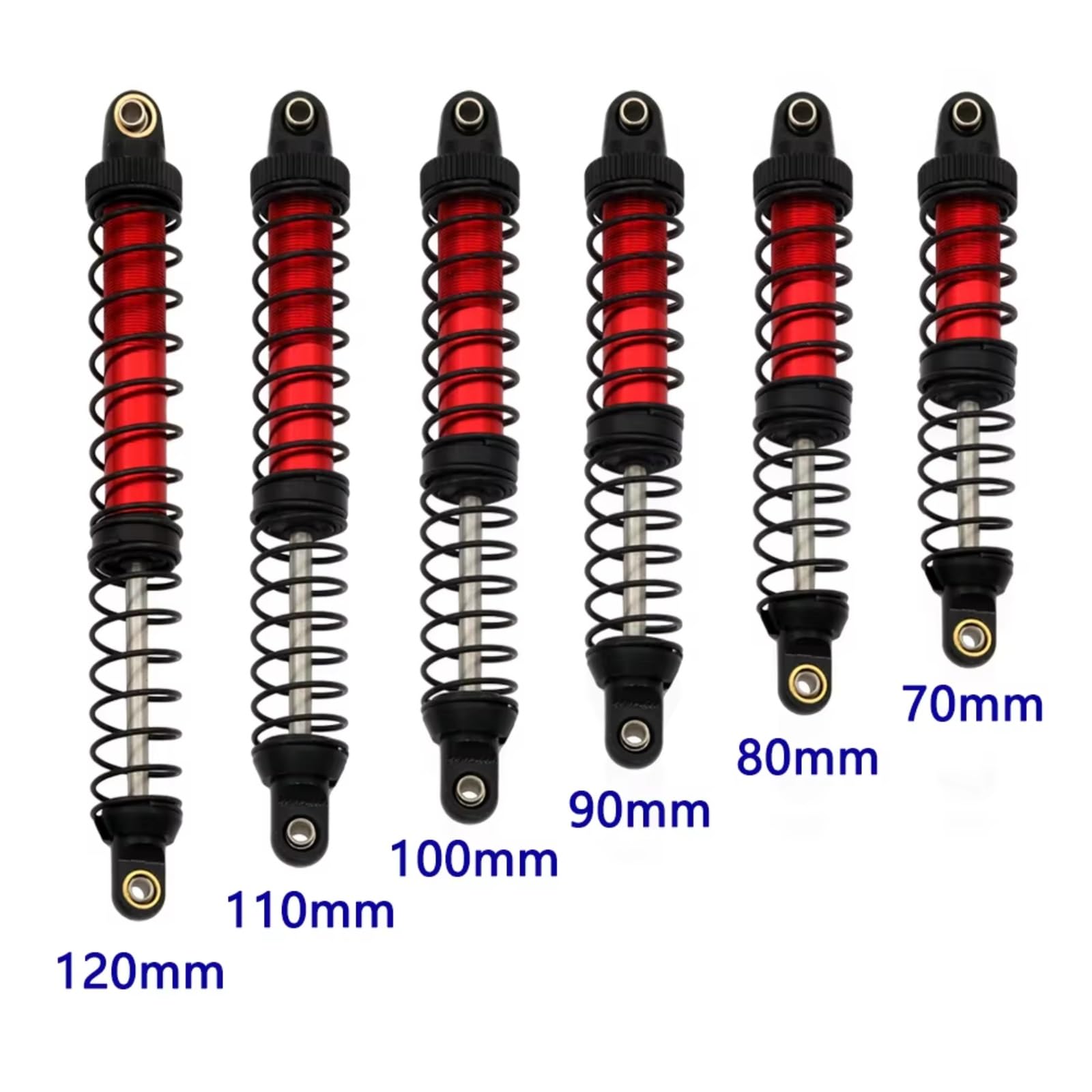 RC Amortiguadores para Axial para SCX10 90046 AXI03007 para TRX4 para TRX6 1/10 RC Crawler 70 Mm 80 Mm 90 Mm 100 Mm 110 Mm 120 Mm Amortiguador Aceite Teledirigido