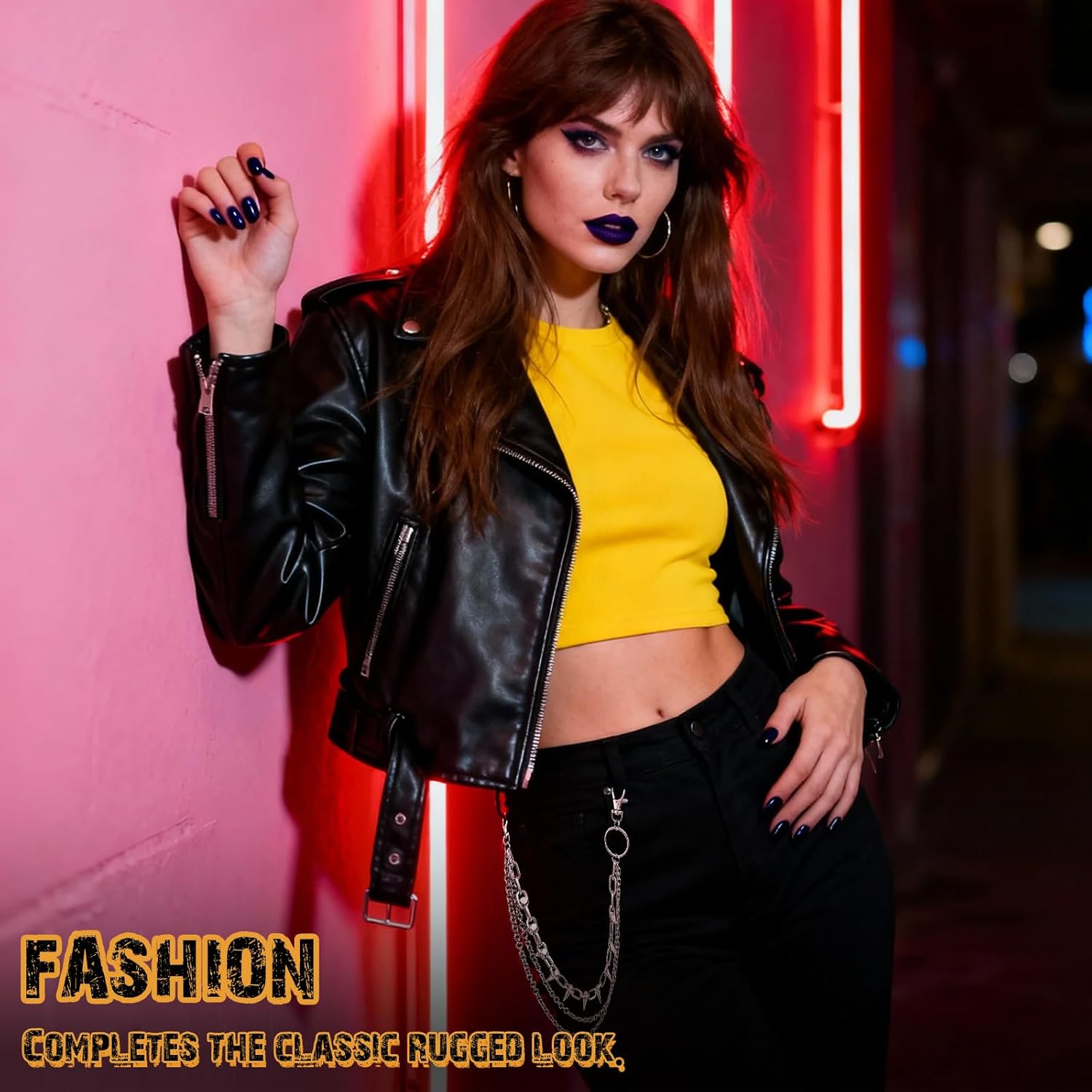 Pants Chain - Wallet Chain Pocket Chain Jean Chain Belt Chain for Men Women - Hip Hop Punk and Gothic Accessory - Image 7