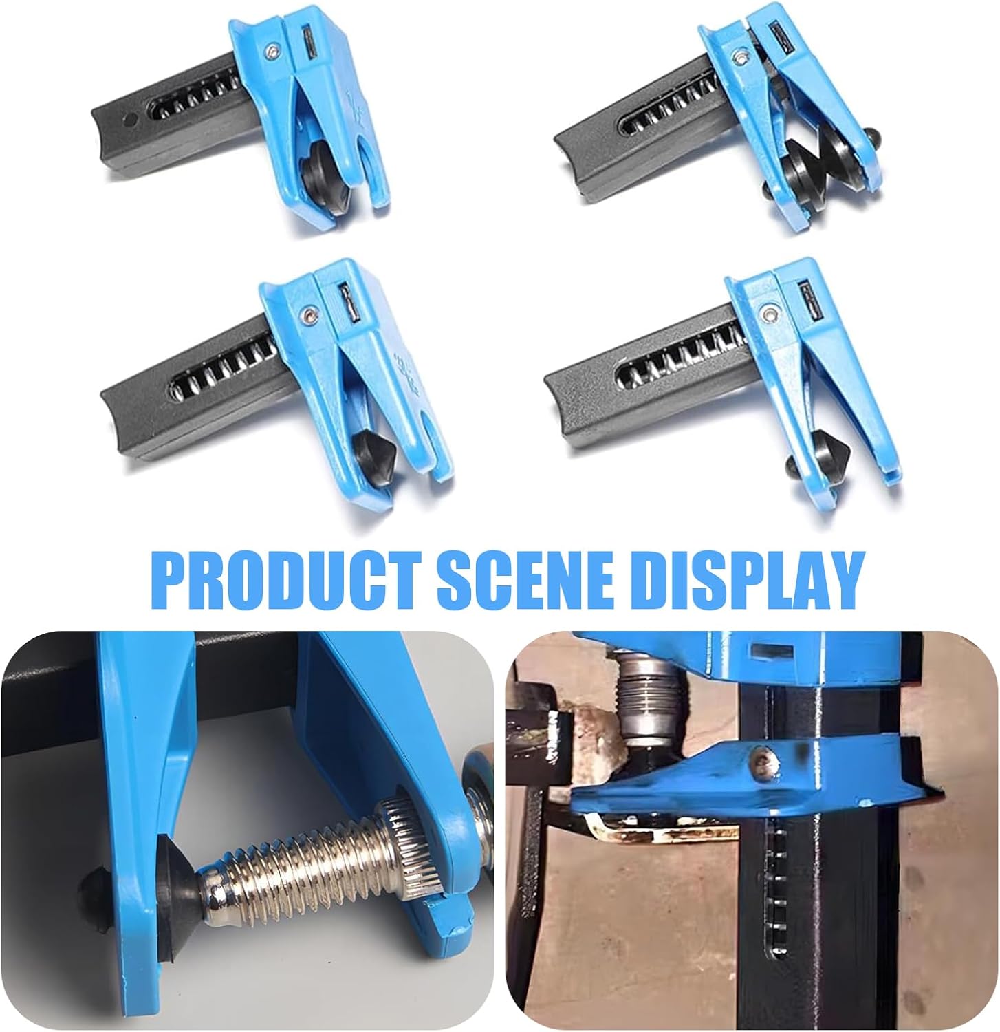 4 PCS Car Brake Line Clamp, Brake Line Plug Automatic Fluid Stop Clamp Set, Brake Oil Line Plug Tool, Universal for Most Cars, Trucks, SUVs (Blue)
