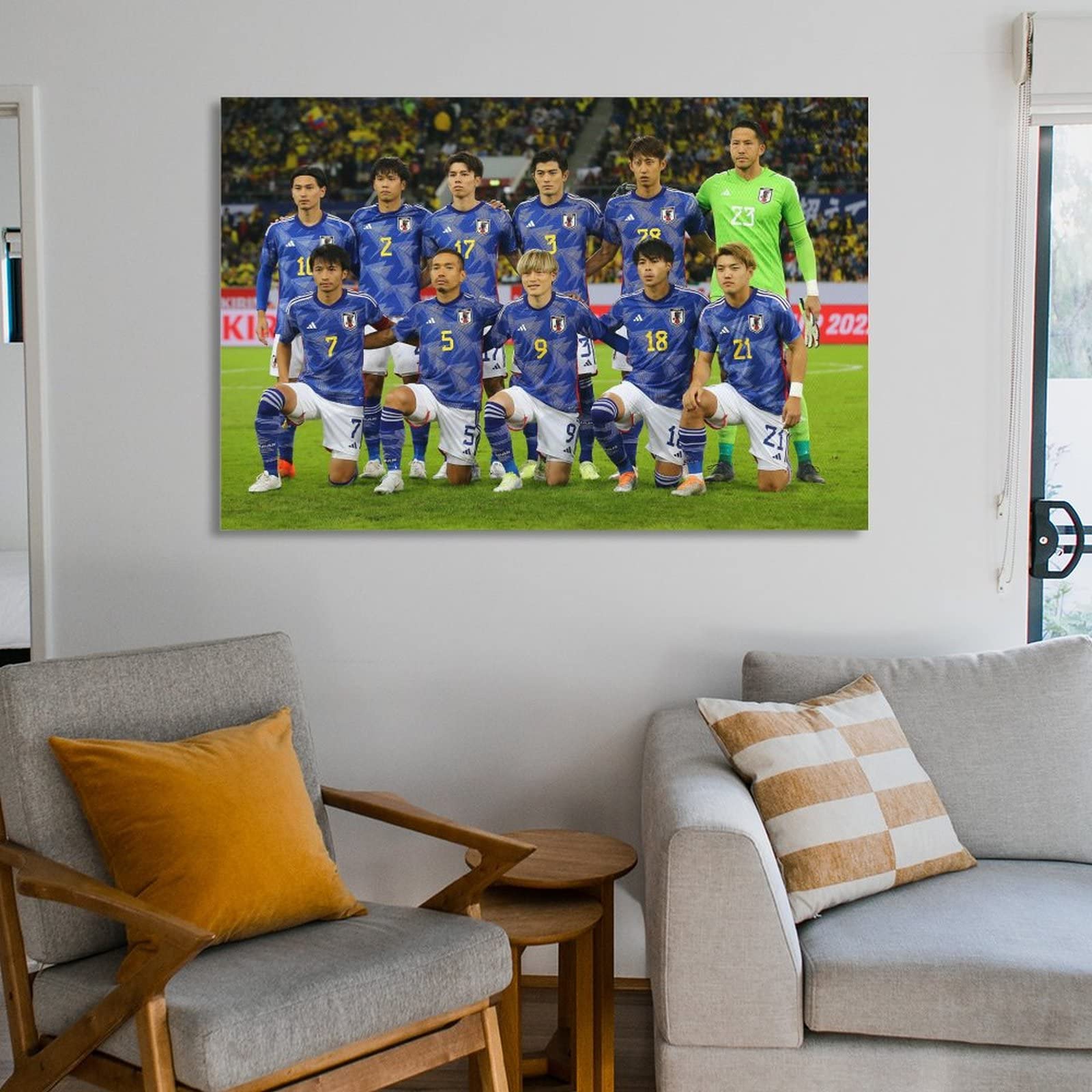蒼天の王子｜サッカーアート キャンバス絵画 油彩風テクスチャ 45×60cm Amazon.co.jp: 2022 サッカー日本代表ポスター（1） キャンバス アート