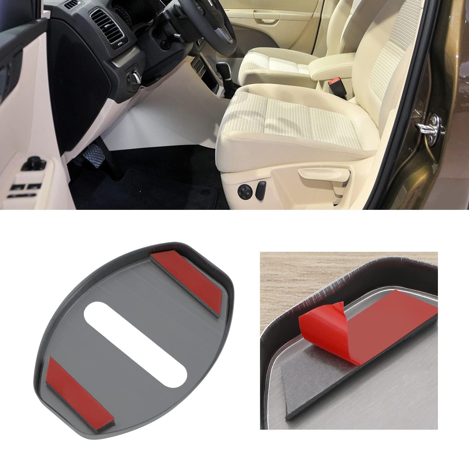 QWTYAFDD 4 Pezzi Auto Coperchio Serratura Portiera,per MG ZS EV Facelift 2018-2023 Antiruggine Anti Corrosivo Coperture Protettive Accessori Interni,D