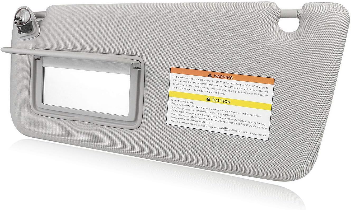 Gray Left Driver Sun Visor for Infiniti QX56 QX80 964011LA3D 96401-1LA3D 2011-2016