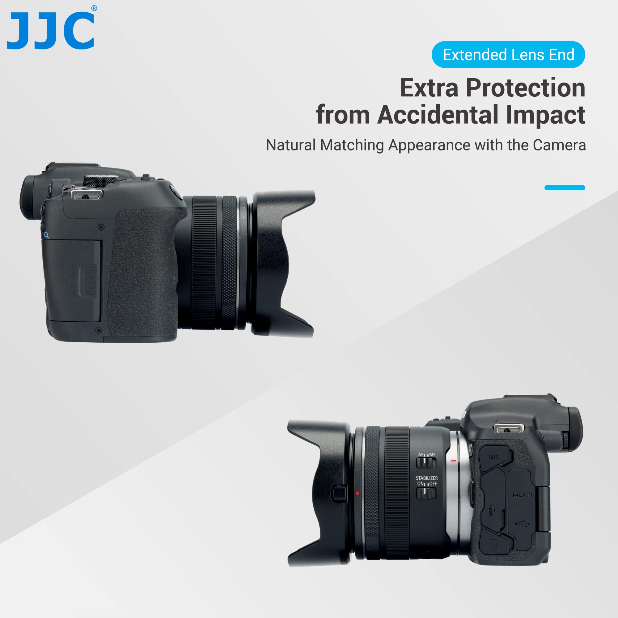 JJC Pare-Soleil de Rechange pour Canon EW 65B pour Objectif Canon RF 24 mm f/1.8 Macro is STM, Objectif Canon EF 24 mm f/2.8 is USM et Objectif Canon EF 28 mm f/2.8 is USM.