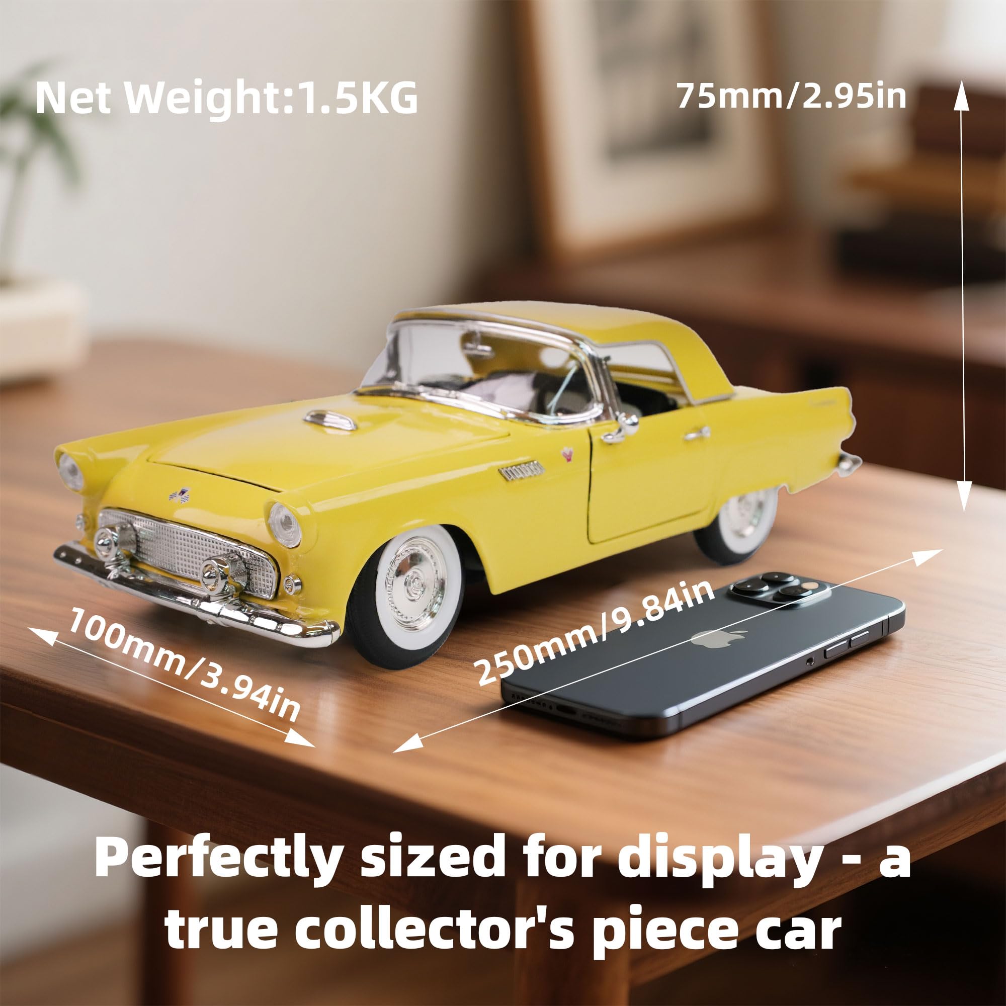 Amazon.com: LUCKY DIE CAST 1955 Ford Thunderbird 1/18 Scale Die