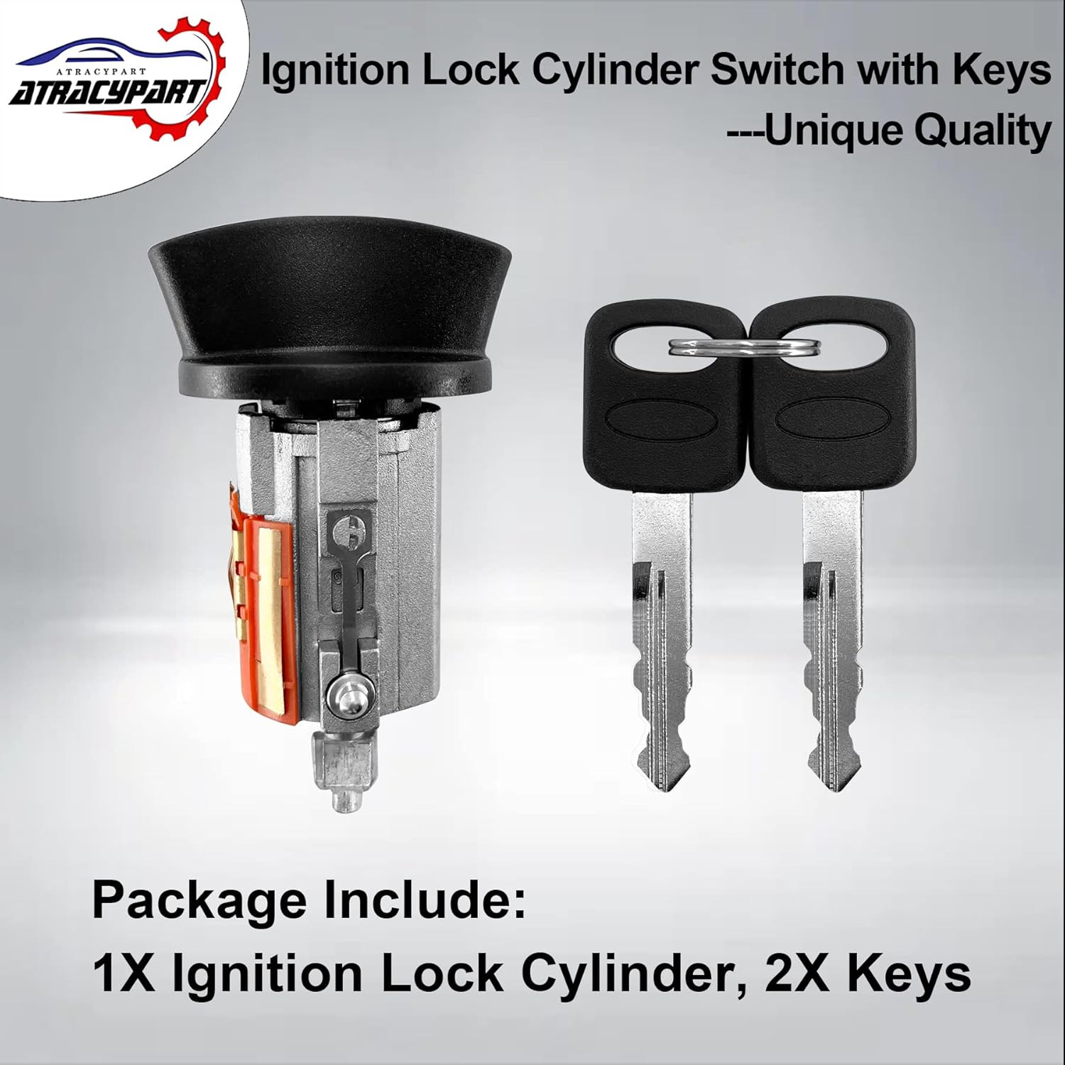 Ignition Lock Cylinder Switch with Keys, Compatible with 1996-2016 Ford, 1996-2007 Lincoln, 1996-2007 Mercury, 1998-2009 Mazda, Replace#: 924-724