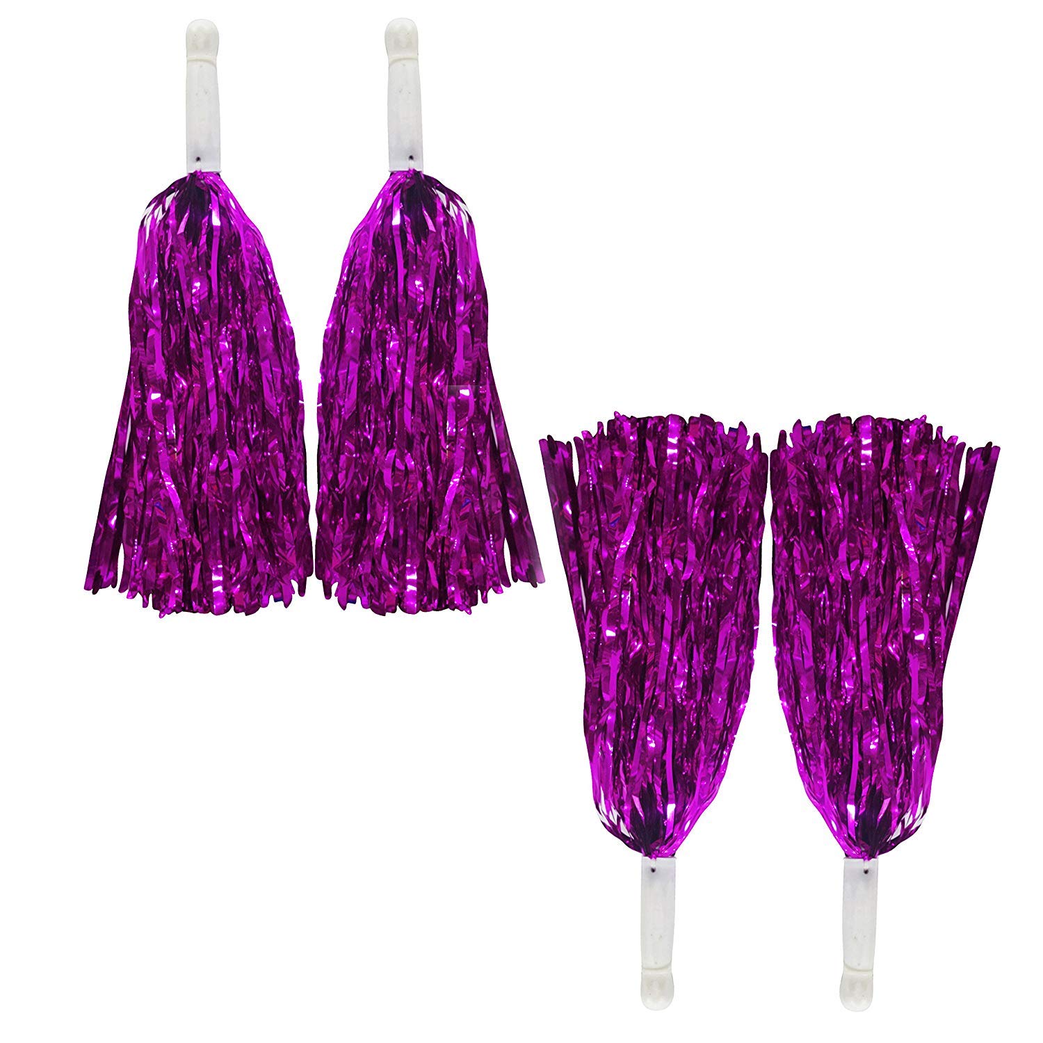 Amit Marketing Cheerleader Pom Poms | Soft Comfortable Handle Reusable | Waterproof | Rooter Shaker Toy | for Cheerleading, Celebrations, Sports Events, Party, Room décor etc. – Pack of 4 (Purple) (B07WBYCWCK) Amazon Price History, Amazon Price Tracker