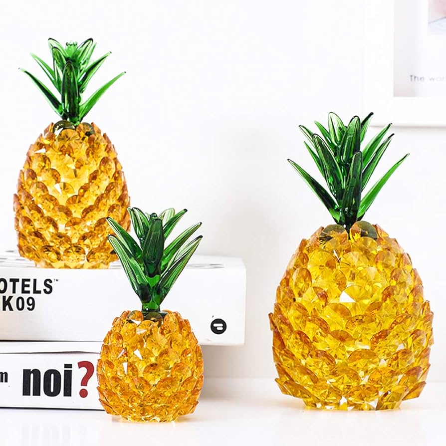 バカラ 珍品 新品箱付き 大型2kg パイナップル置物 フロスト加工 オブジェ バカラ 珍品 新品箱付き 大型2kg パイナップル置物 フロスト加工