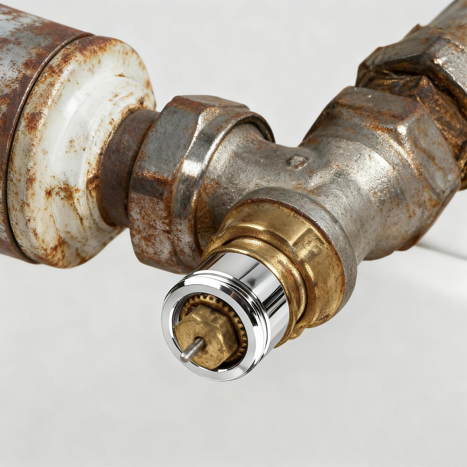 2 szt. adapter termostatu grzejnika ze stali nierdzewnej 304, M30 x 1,5, adapter zaworu grzewczego do zaworów RA/RAV/RAVL, akcesoria do grzejników z kluczem sześciokątnym, do zaworów grzejnikowych
