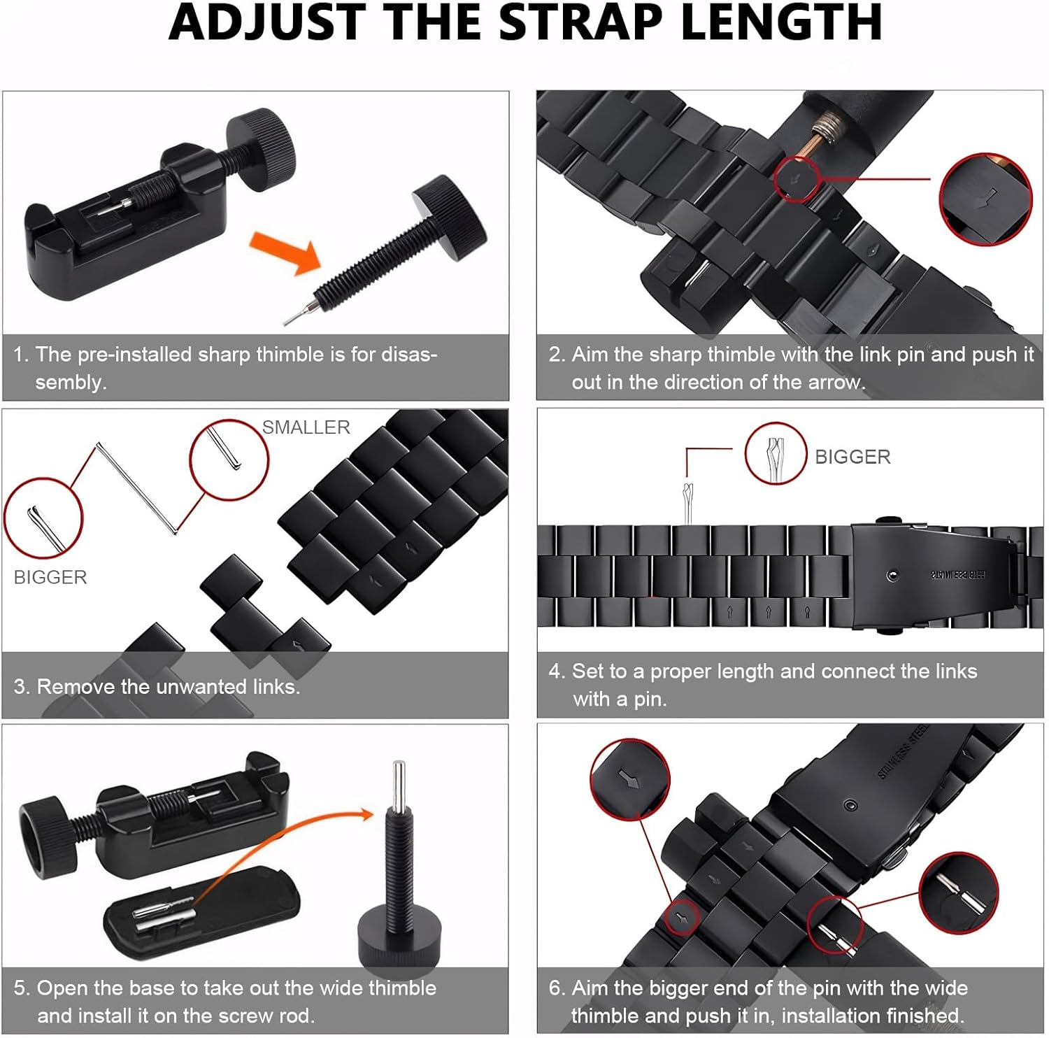 Compatible with Samsung Galaxy Watch 8 7 6 5 4 FE 44mm 40mm Classic 47mm 46mm 43mm 42mm/5 Pro 45mm Band, Stainless Steel Metal Strap Replacement Watchband for Galaxy Watch 3/Gear Sport/Gear S3