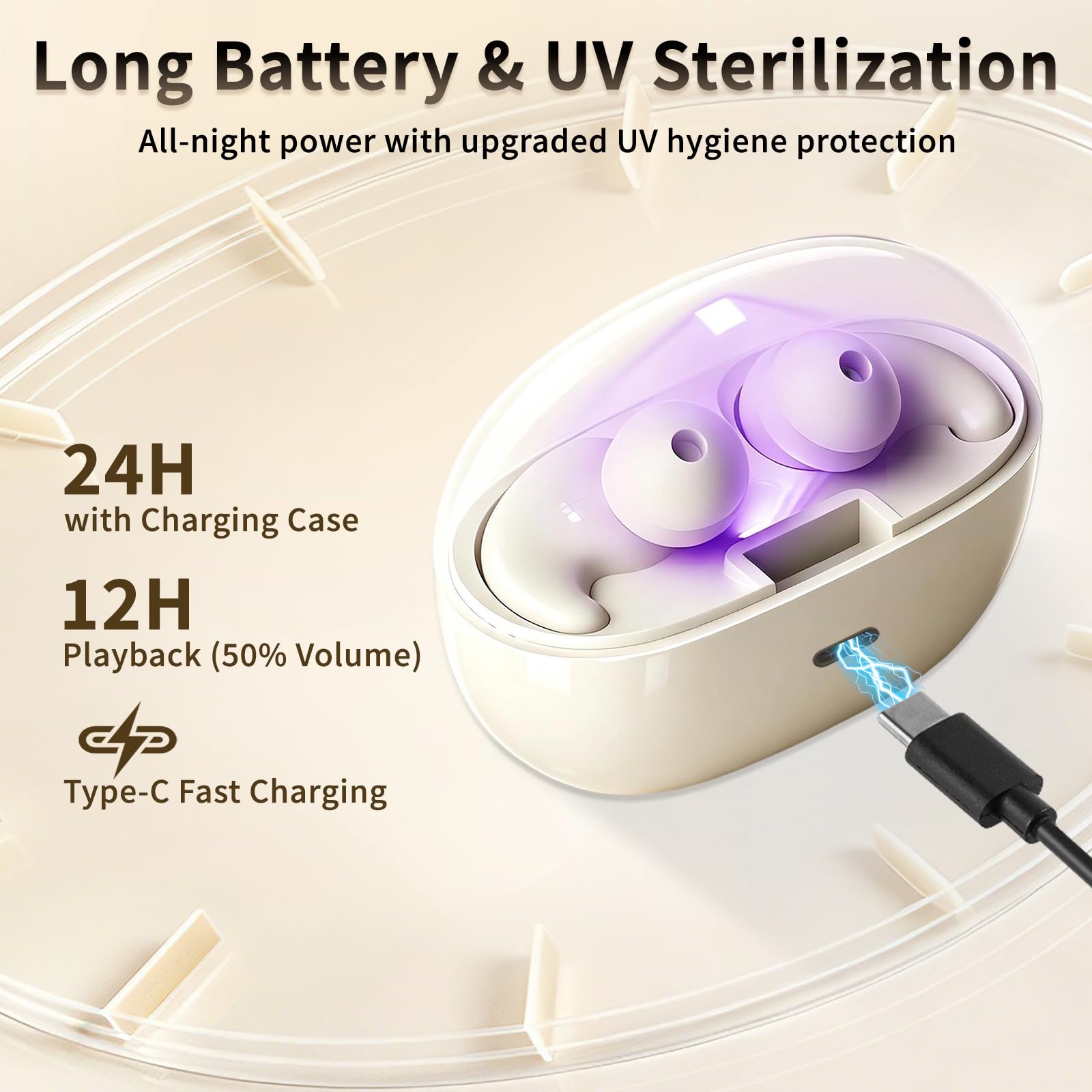 Auriculares para dormir, 2026 nuevos mini auriculares inalámbricos para dormir de lado, auriculares Bluetooth 6.0 para dormir, auriculares IPX7, ultracómodos para dormir de lado, suaves y sin presión