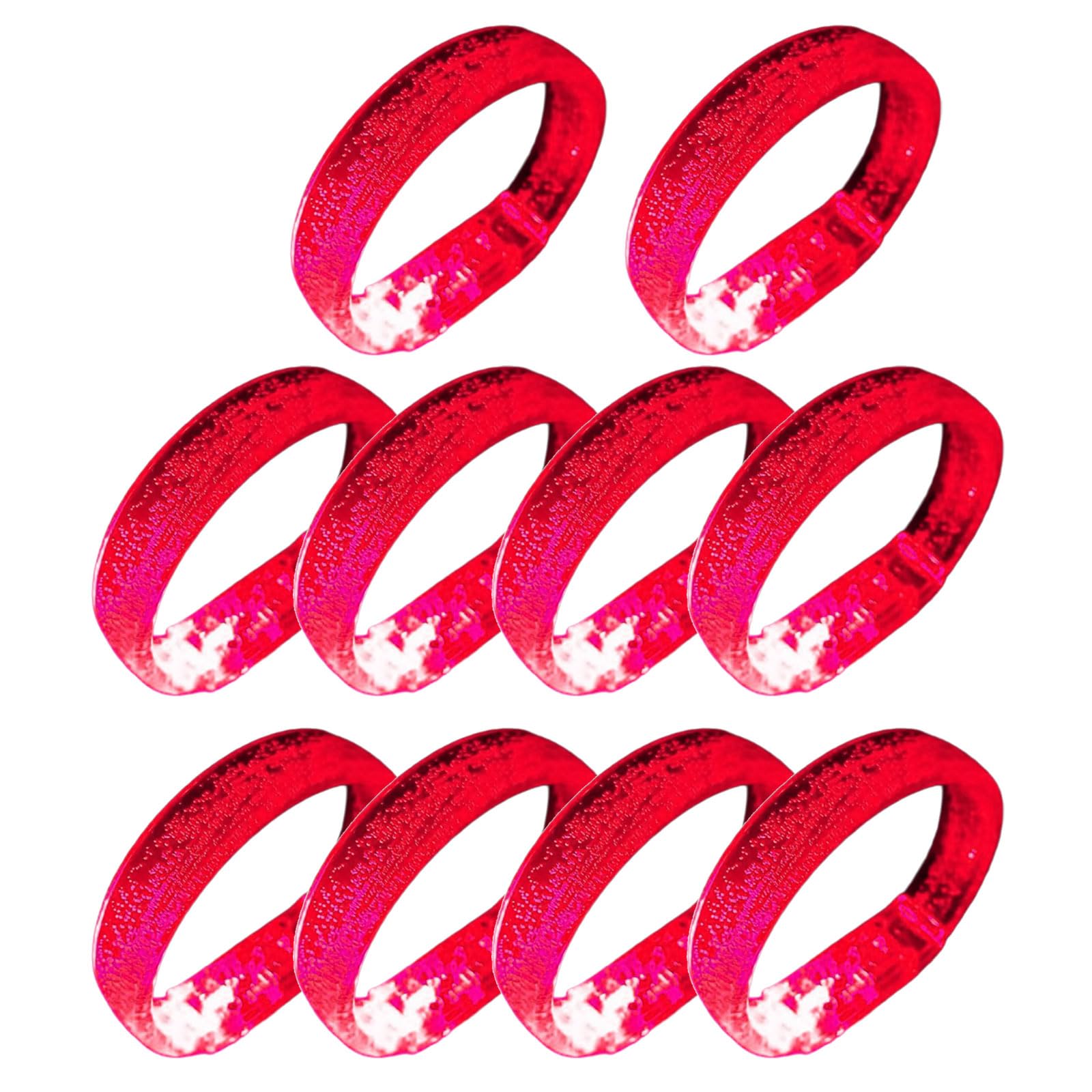 Maxtonser 10pcs Glowing LED Bracelets For Night Event LED Party Bracelets Eye Catching Accessory for Social Gatherings