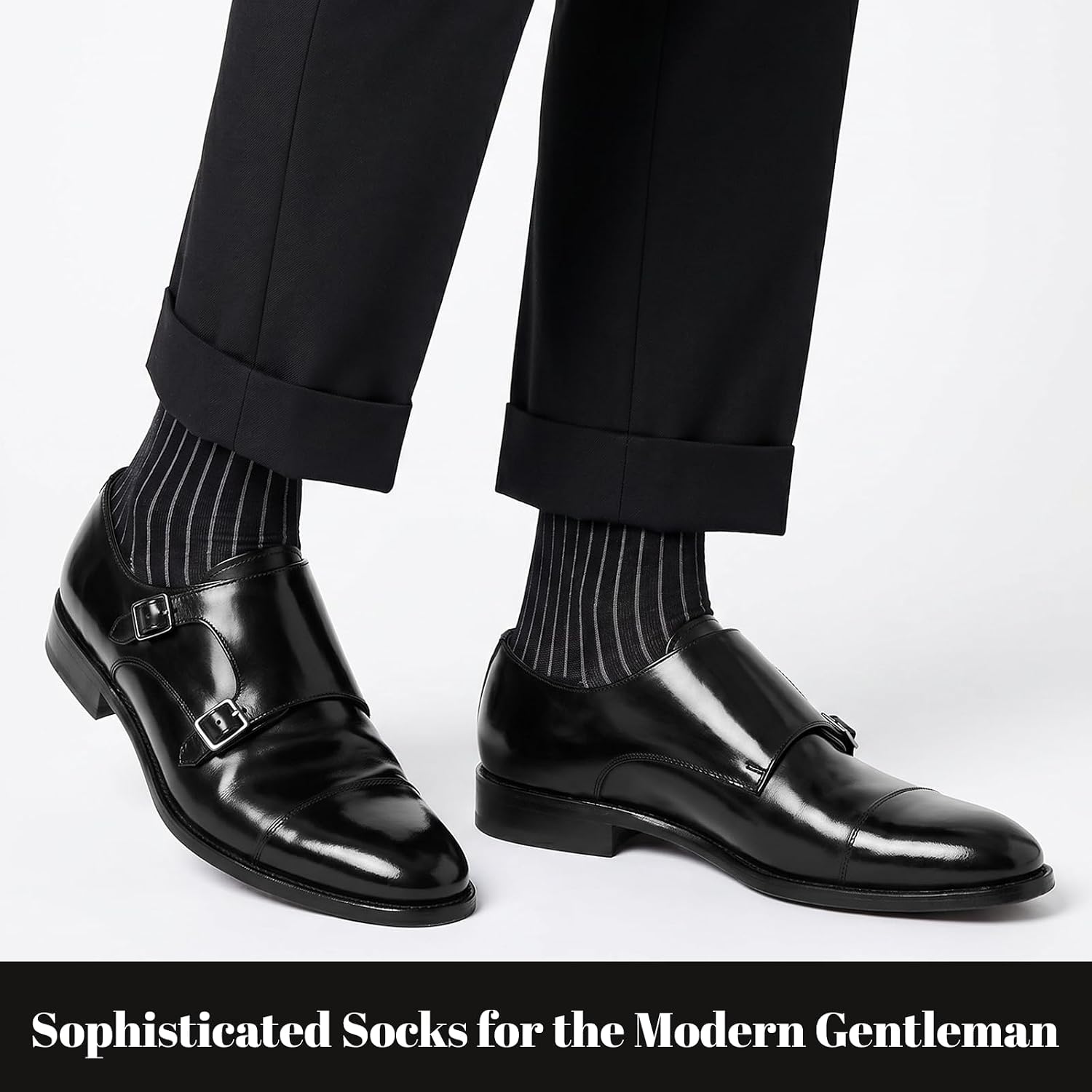 Yuanchu 5 Pack Men Silk Thin Socks, Ultra Thin Dress Socks for Men Sheer
