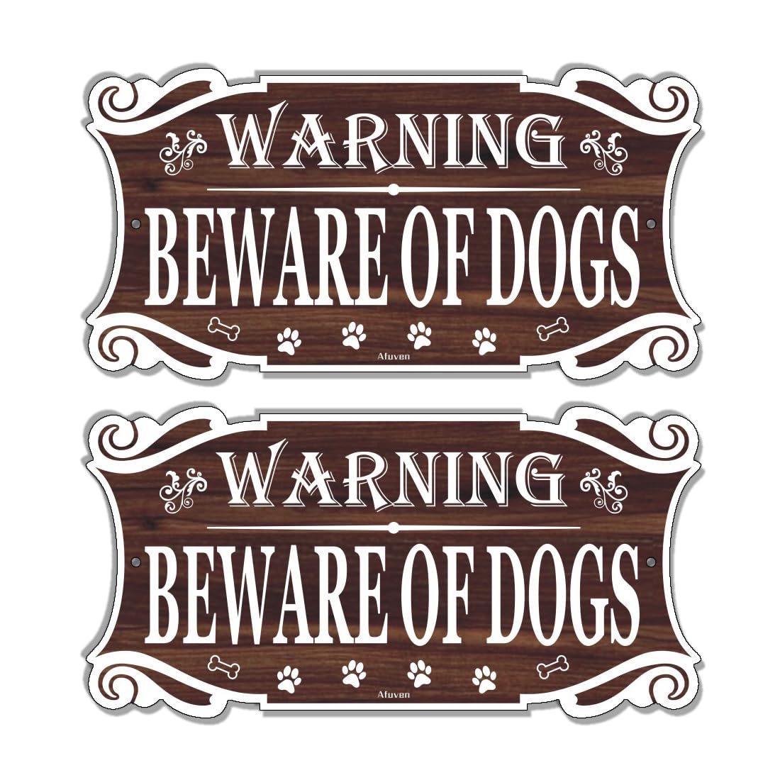 Beware of Dog Signs for Fence Warning for Property 12” x 6” Dog Premises Signs for Yard Garden Duty Sign Metal Sturdy Rust Aluminum Easy to Install