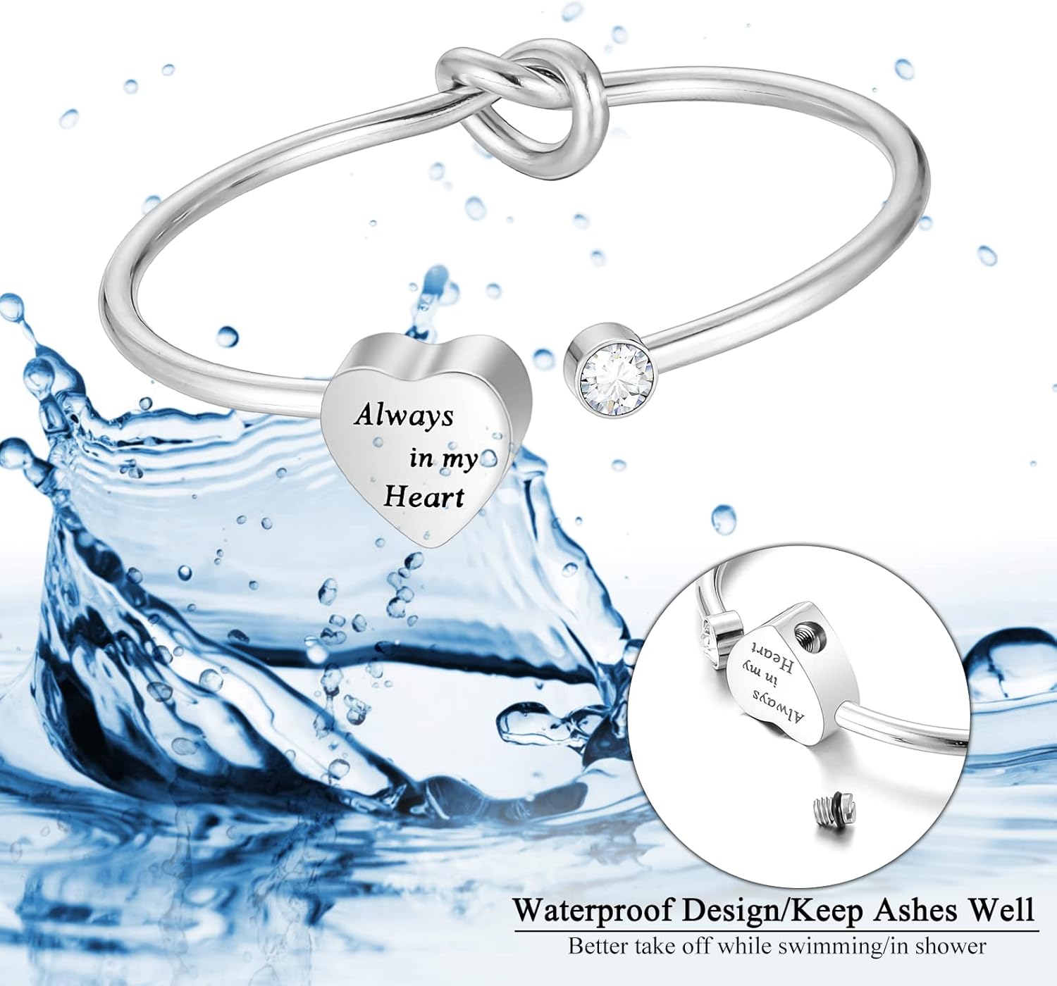 abooxiu Urn Necklace for Ashes Cremation Jewelry for Ashes