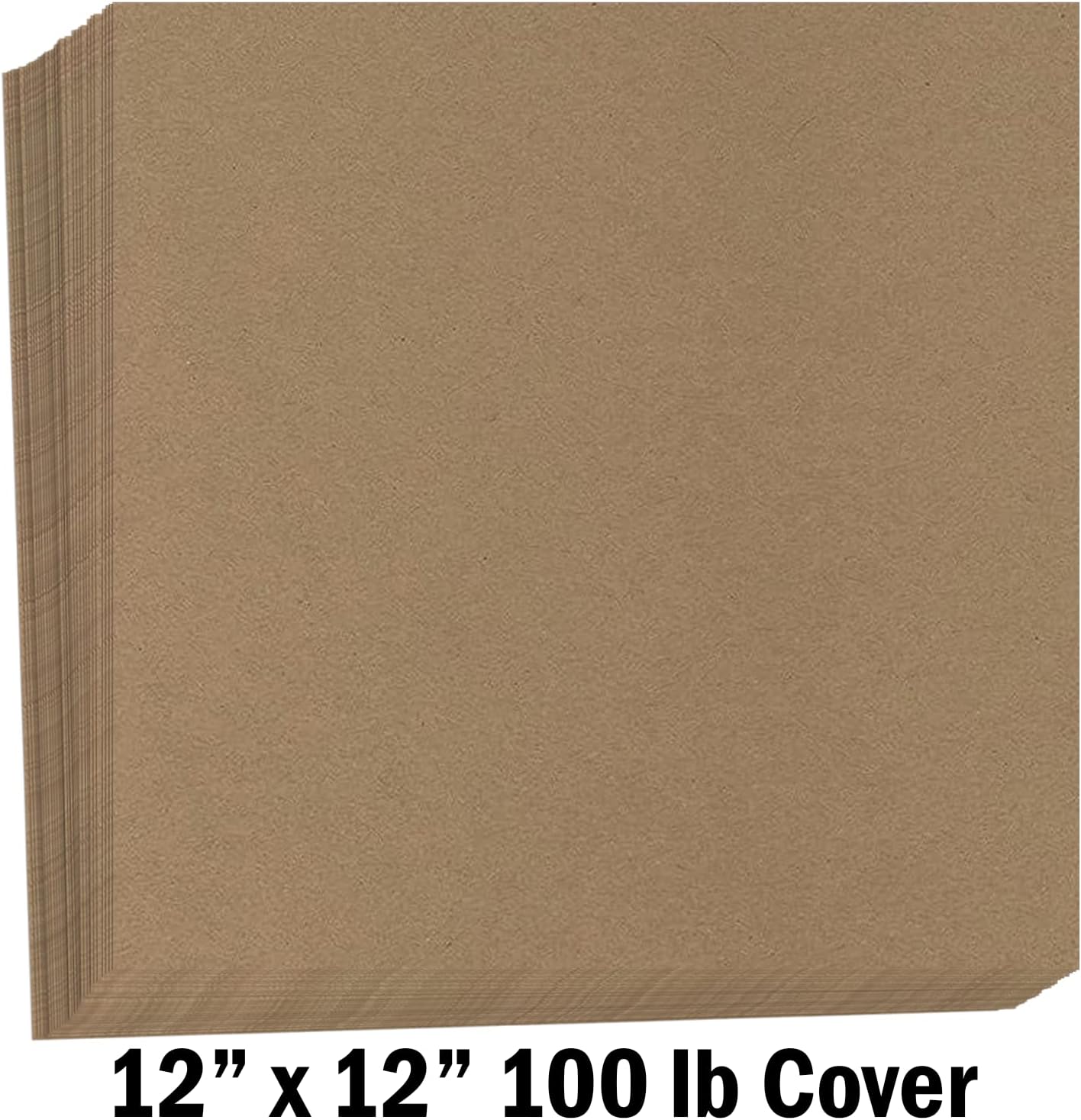 Hamilco Brown Kraft Cardstock Scrapbook Paper 12x12 Thick Blank Card Stock Heavy Weight 100 lb Cover - 25 Pack