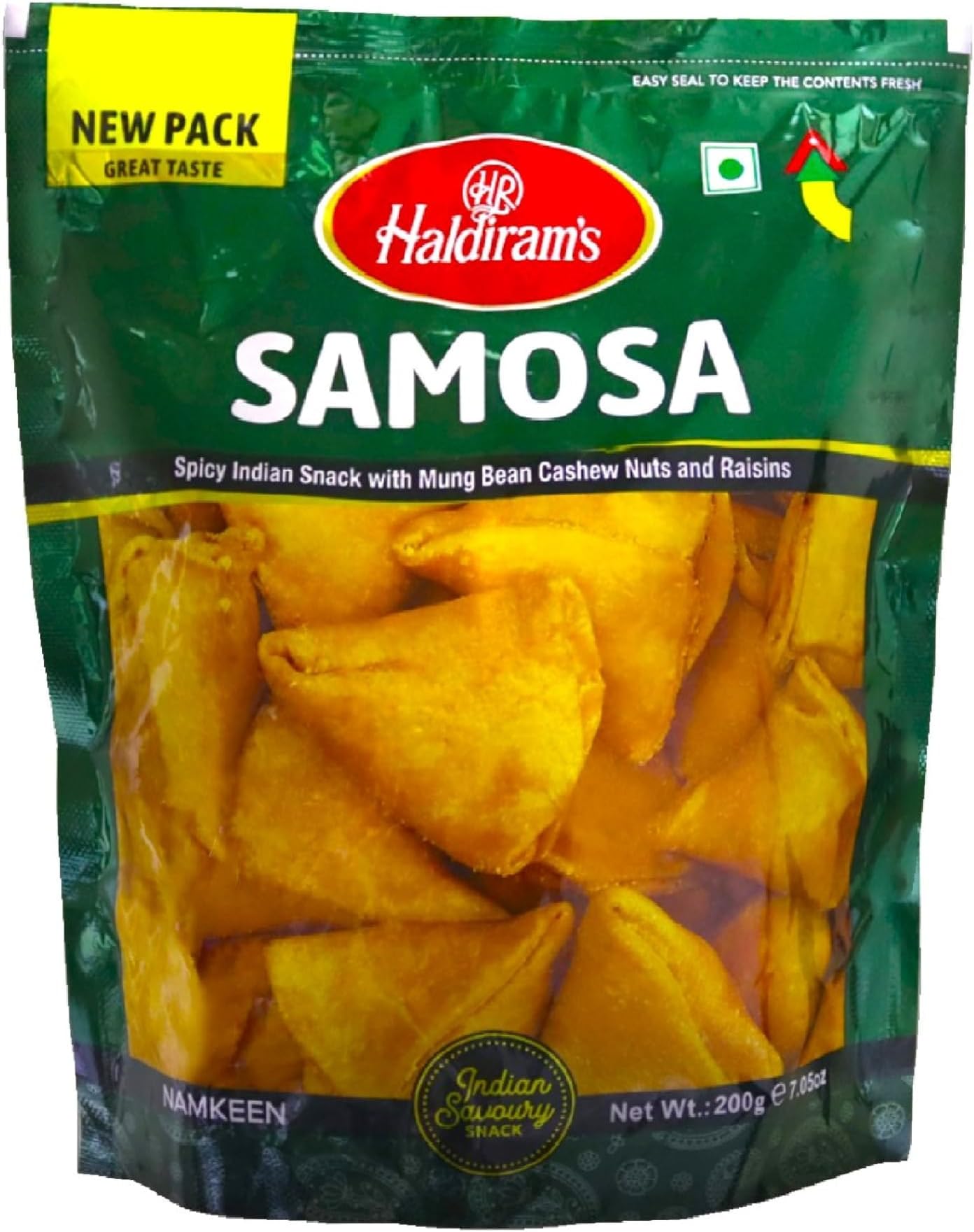 Haldiram's Samosa - 200G (Pack of 2) | Crispy & Spicy Mini Samosas | Authentic Indian Snack | Ready-to-Eat | Traditional Flavors in Every Bite