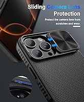 Vista 7 de Vihibii Funda magnética para iPhone 16 Pro con soporte, protector de pantalla HD integrado (paquete de 2) y funda para cámara deslizante
