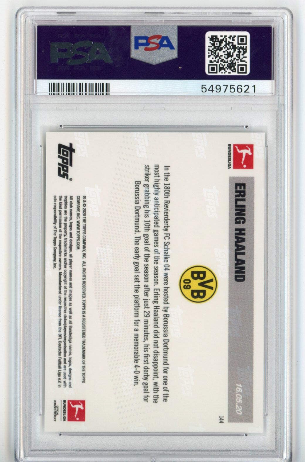 Amazon.com: Graded 2019 Topps Now Erling Haaland #144 Bundesliga 