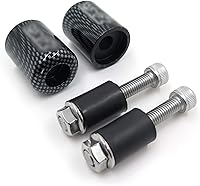 Vista 3 de HONGK - Extremos de barra de mano de fibra de carbono para motocicleta compatibles con Kawasak Ninja 250 500 ZX600 ZX6 636 ZZR600 ZX6R ZX6RR 650R