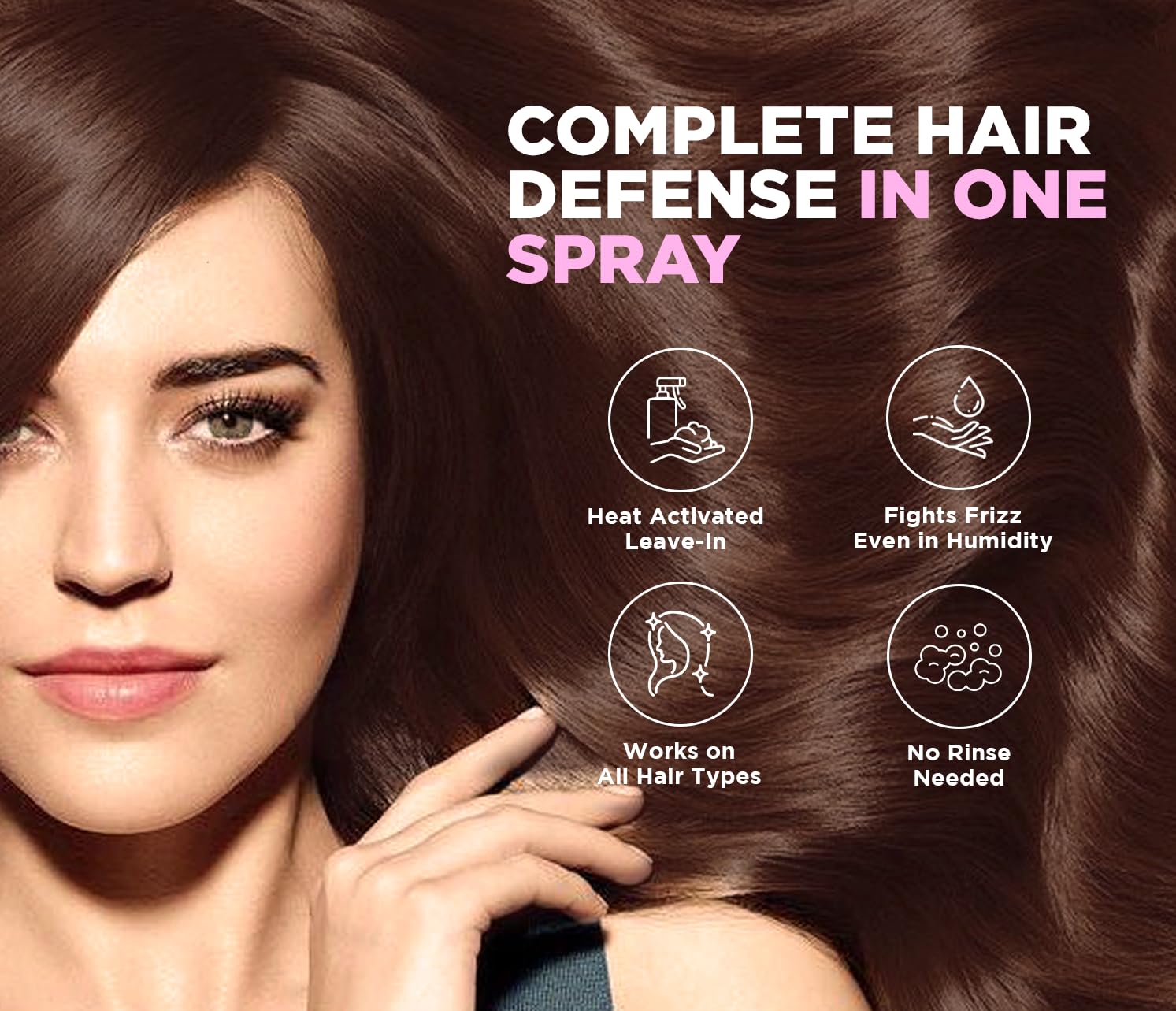 Magical Thermal Defense Heat Protectant Spray for Hair – Leave-In Hair Care with Keratin & Collagen – Travel Size Hair Heat Protectant for Frizz Control & Styling 8 Oz