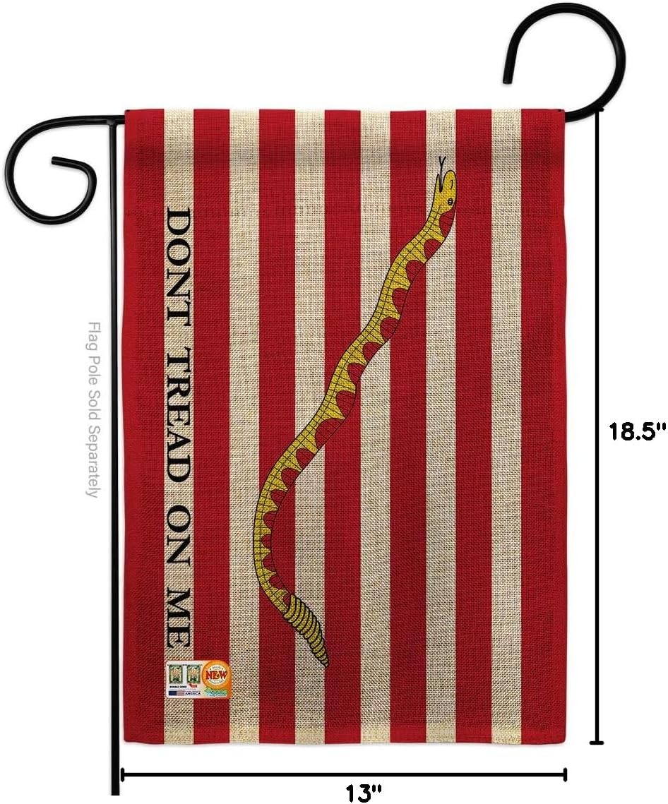 First Navy Jack Burlap Garden Flag Americana US Historic July Memorial Veteran Independence United State American Small Decorative Gift Yard House Banner Double-Sided Made In USA 13 X 18.5