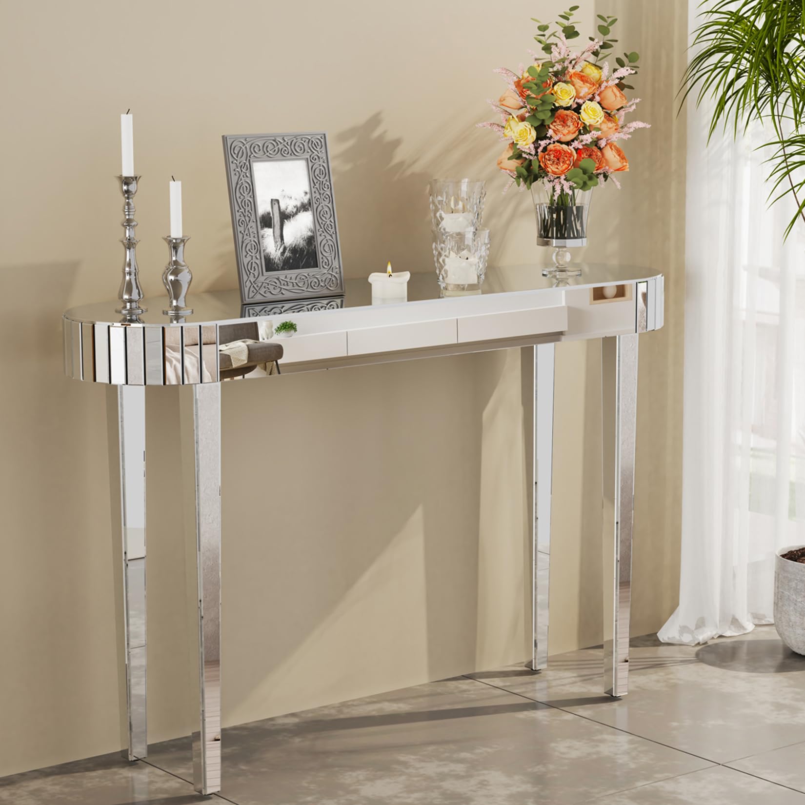 Table Console de Style Art Déco avec Quatre Tiroirs en vente sur Pamono