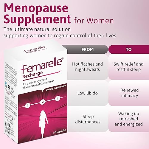 Miniatura 3 de Femarelle Recarga - Suplementos naturales no hormonales para la menopausia para mujeres -1 mes de suministro